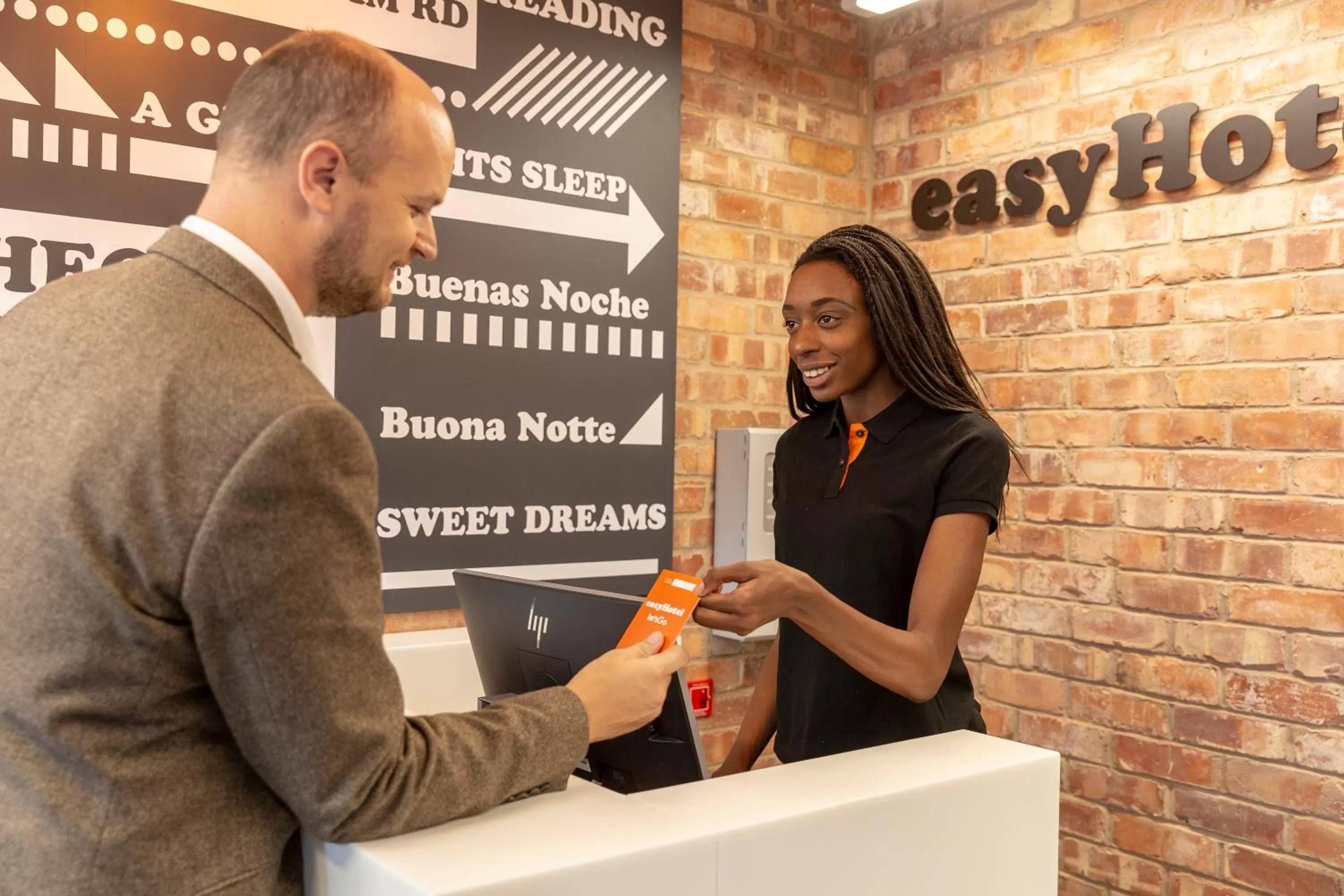 Staff in Easyhotel Reading