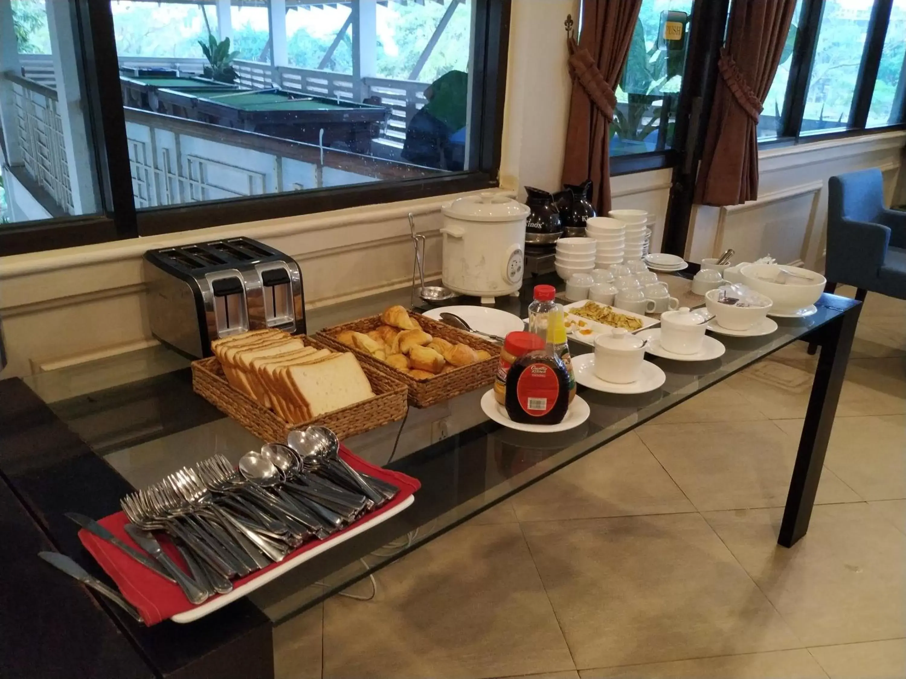 Buffet breakfast in Cambodian Country Club