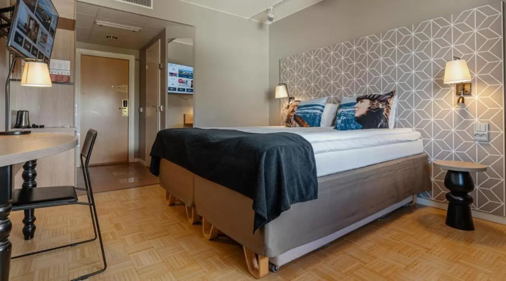 Bed in Original Sokos Hotel Vaakuna Mikkeli Bed in Original Sokos Hotel Vaakuna Mikkeli