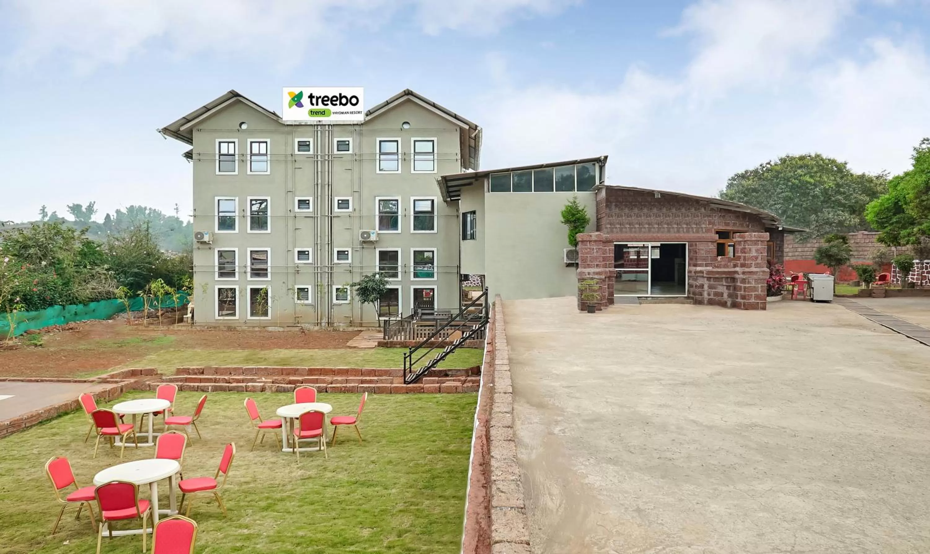 Property building in Treebo Vhyomaan Resort