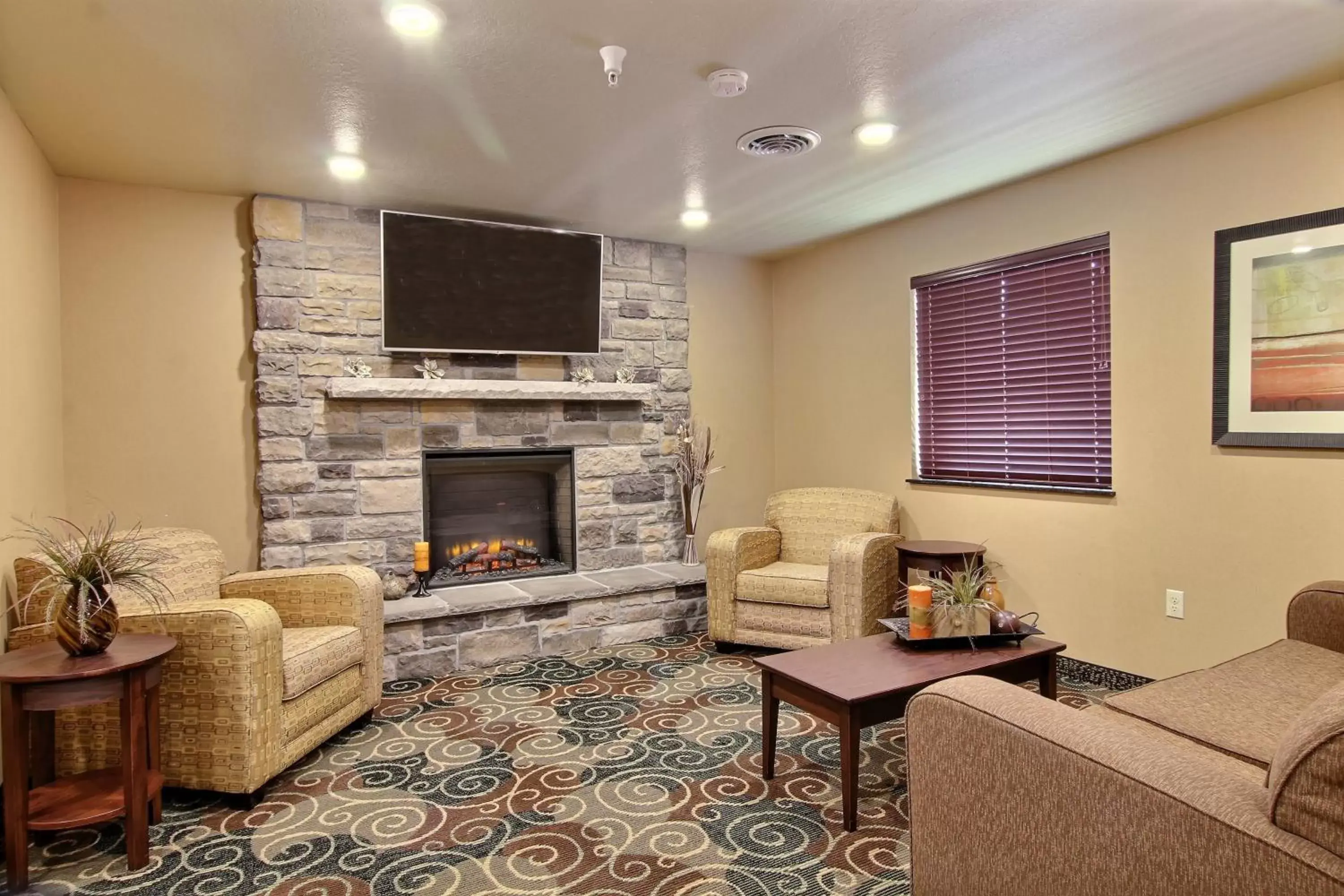 Lobby or reception, Seating Area in Cobblestone Inn & Suites - Linton