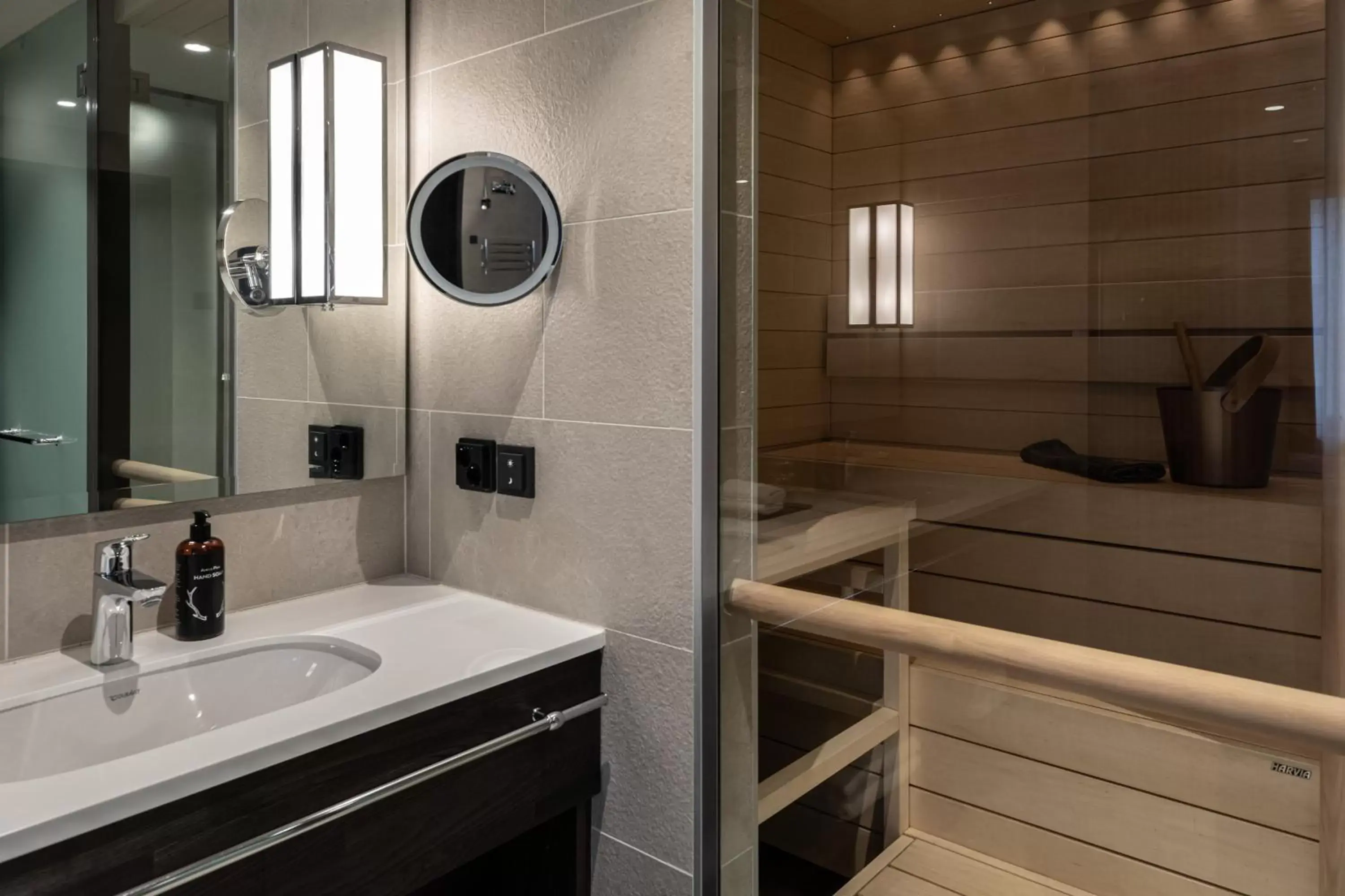 Sauna, Bathroom in Lapland Hotels Bulevardi