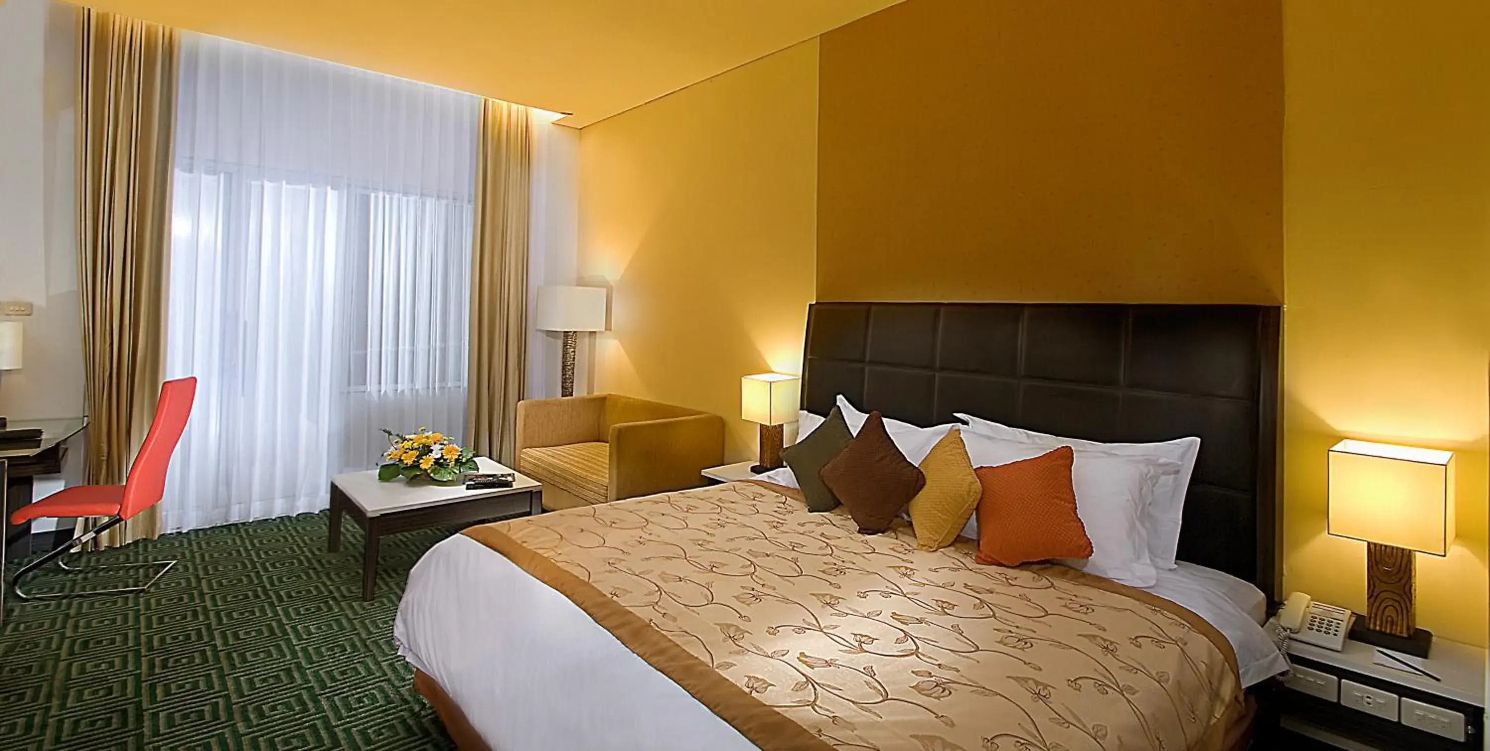 Photo of the whole room, Bed in Golden Flower Hotel