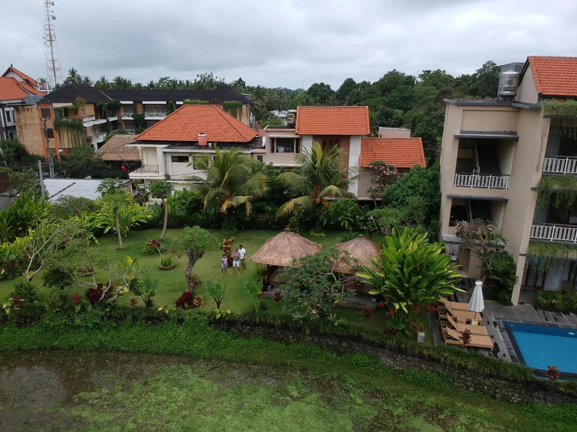 Bird's eye view, Pool View in Byasa Ubud Hotel