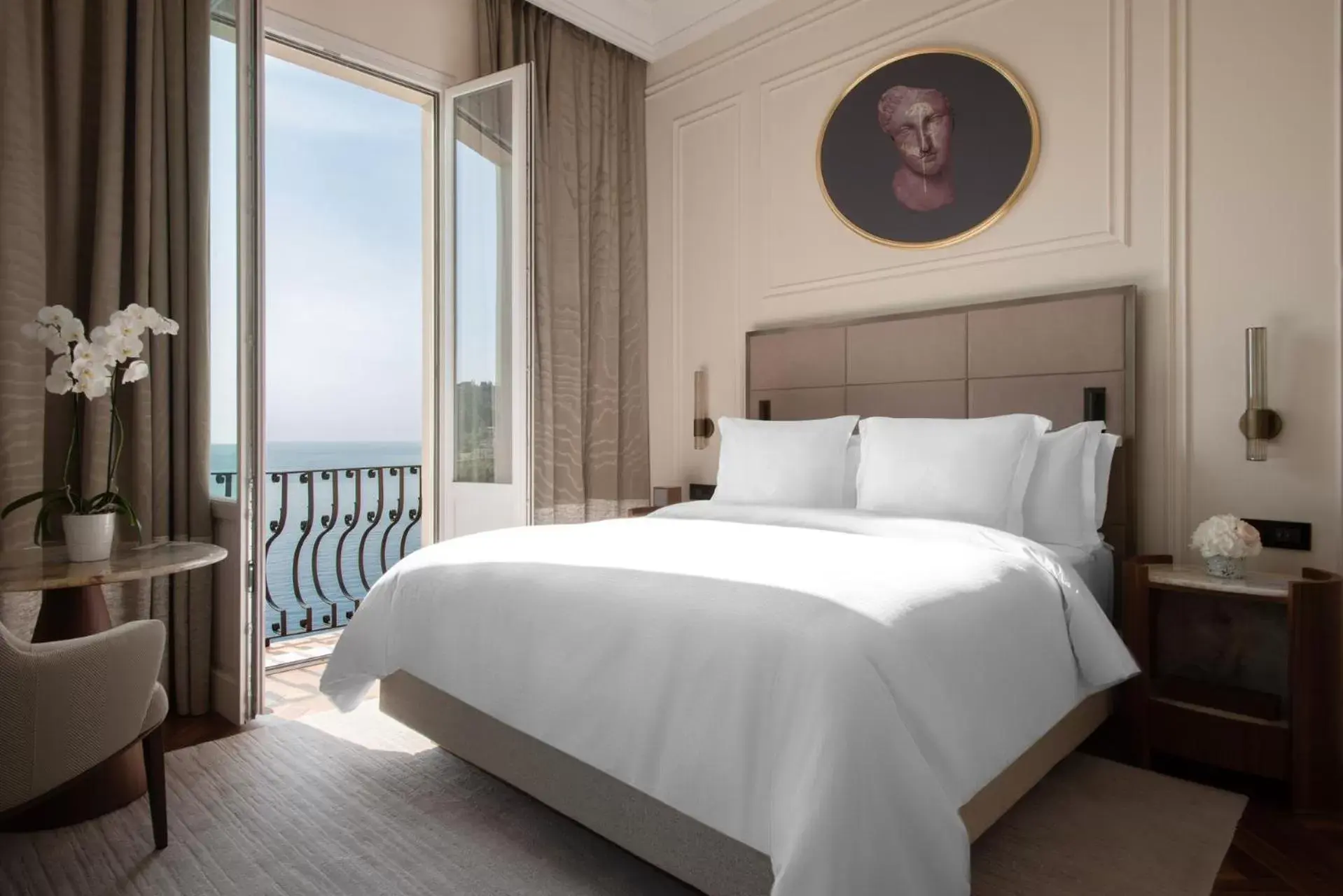 Bed in San Domenico Palace, Taormina, A Four Seasons Hotel