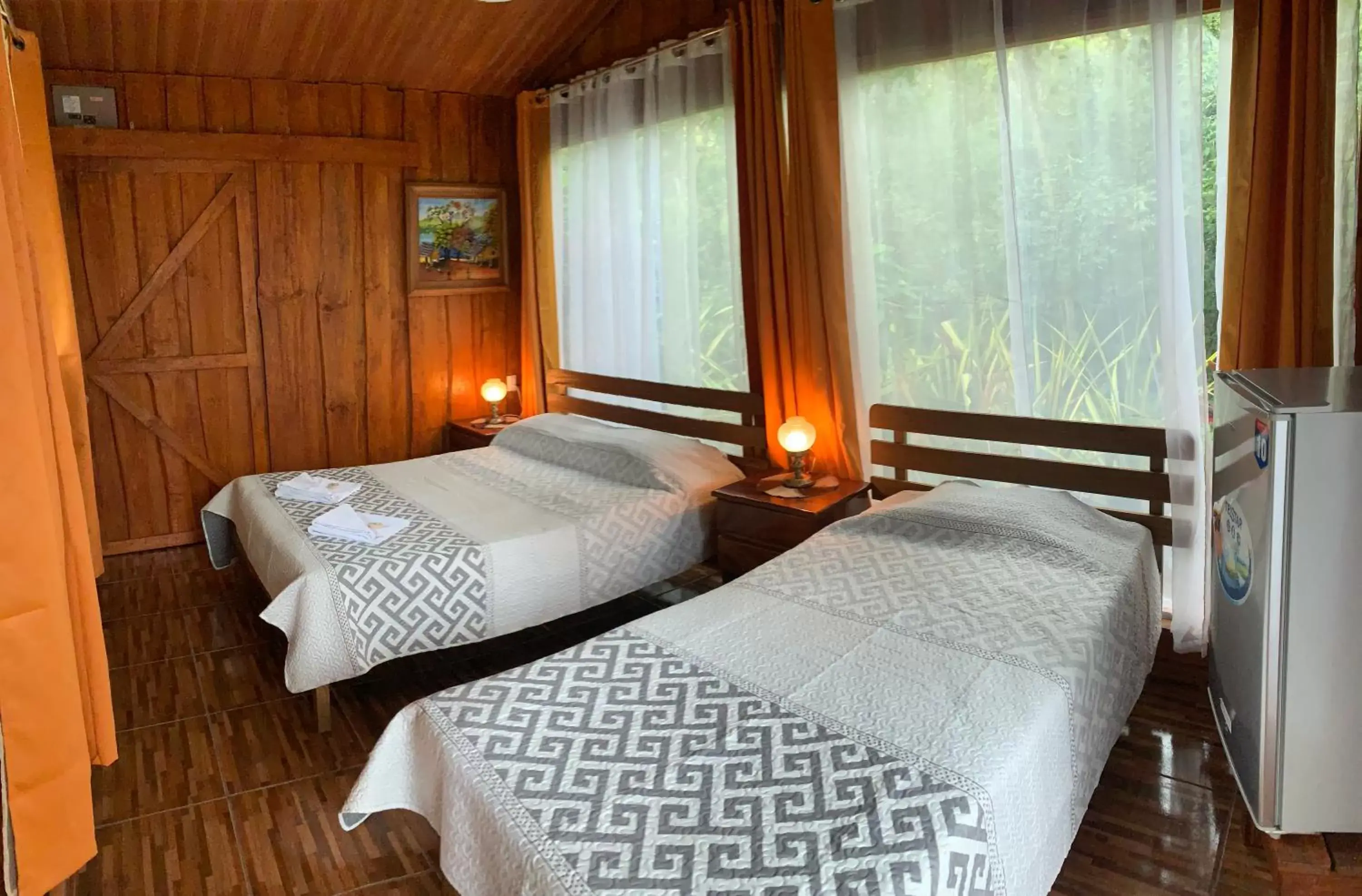 Bed in Vista Turrialba Lodge