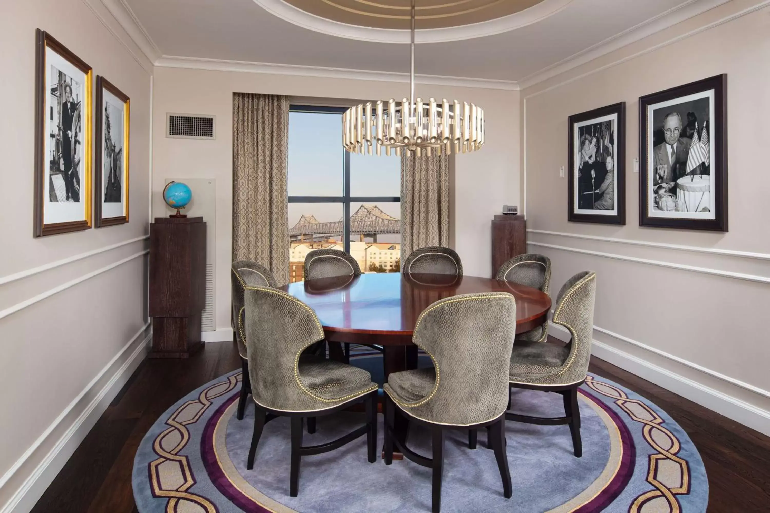 Living room in Higgins Hotel, Official Hotel of The National WWII Museum, Curio Collection by Hilton