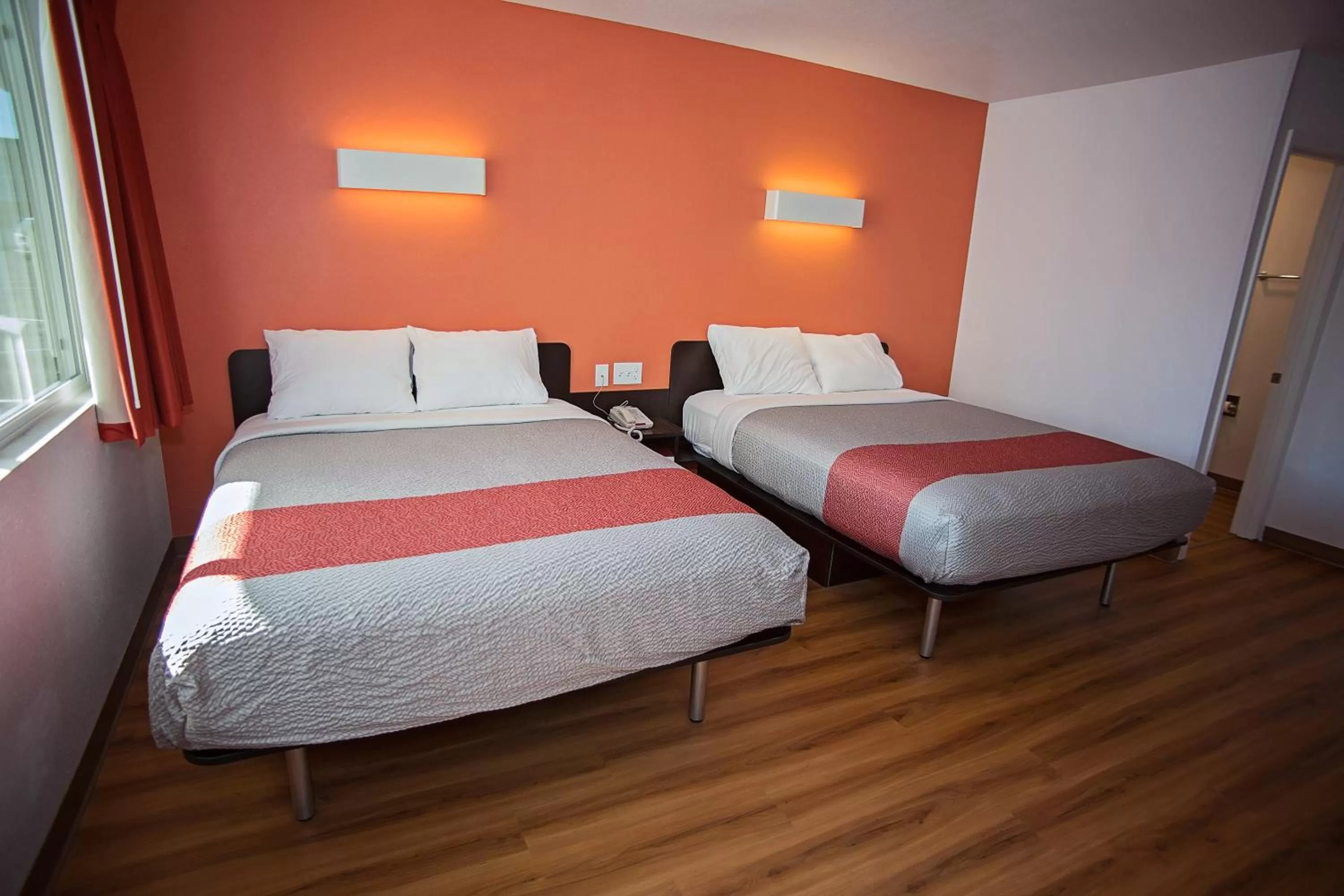 Bathroom, Bed in Motel 6-Crescent City, CA