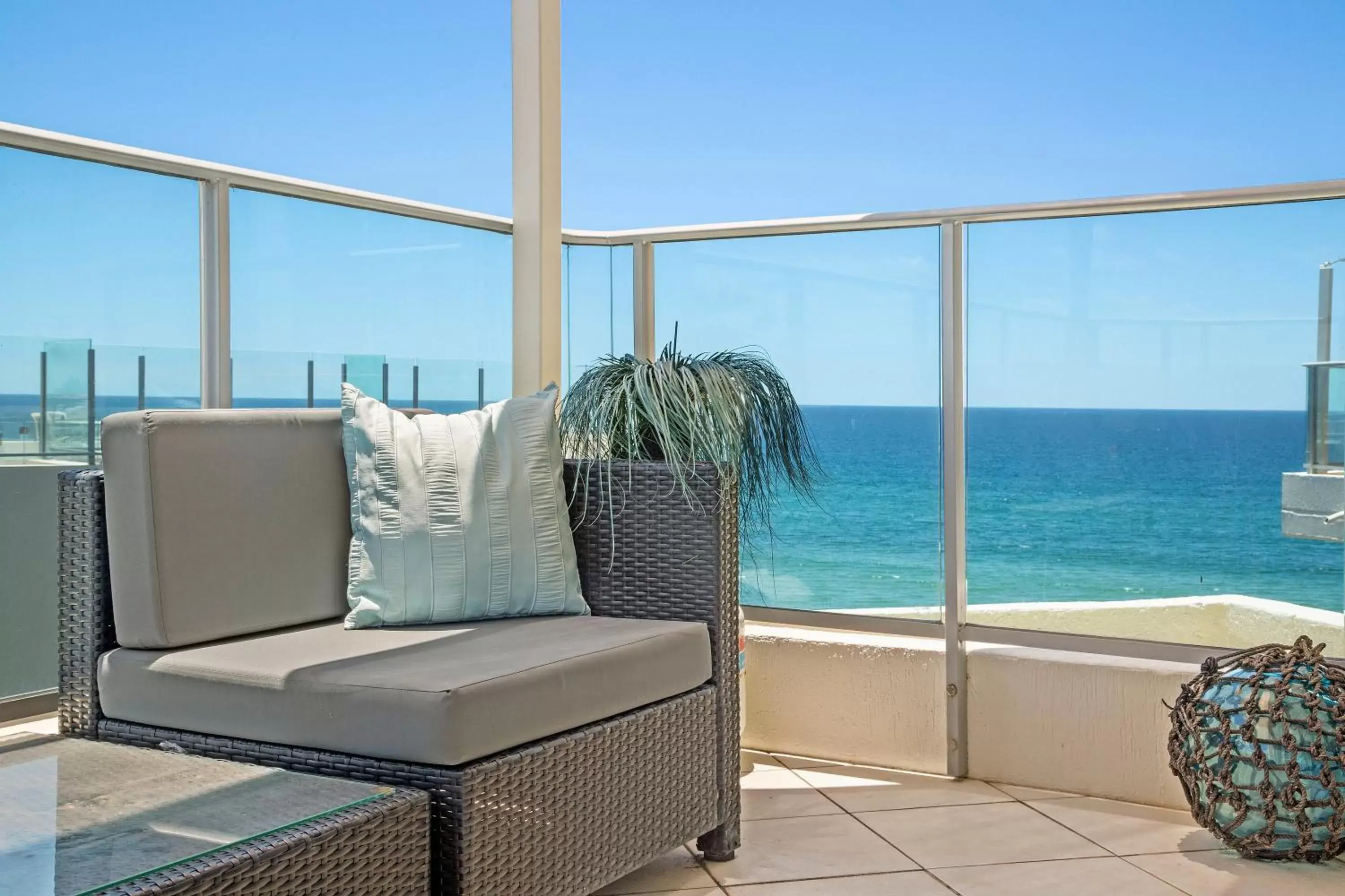 Balcony/Terrace, Sea View in Foreshore Beachfront Apartments