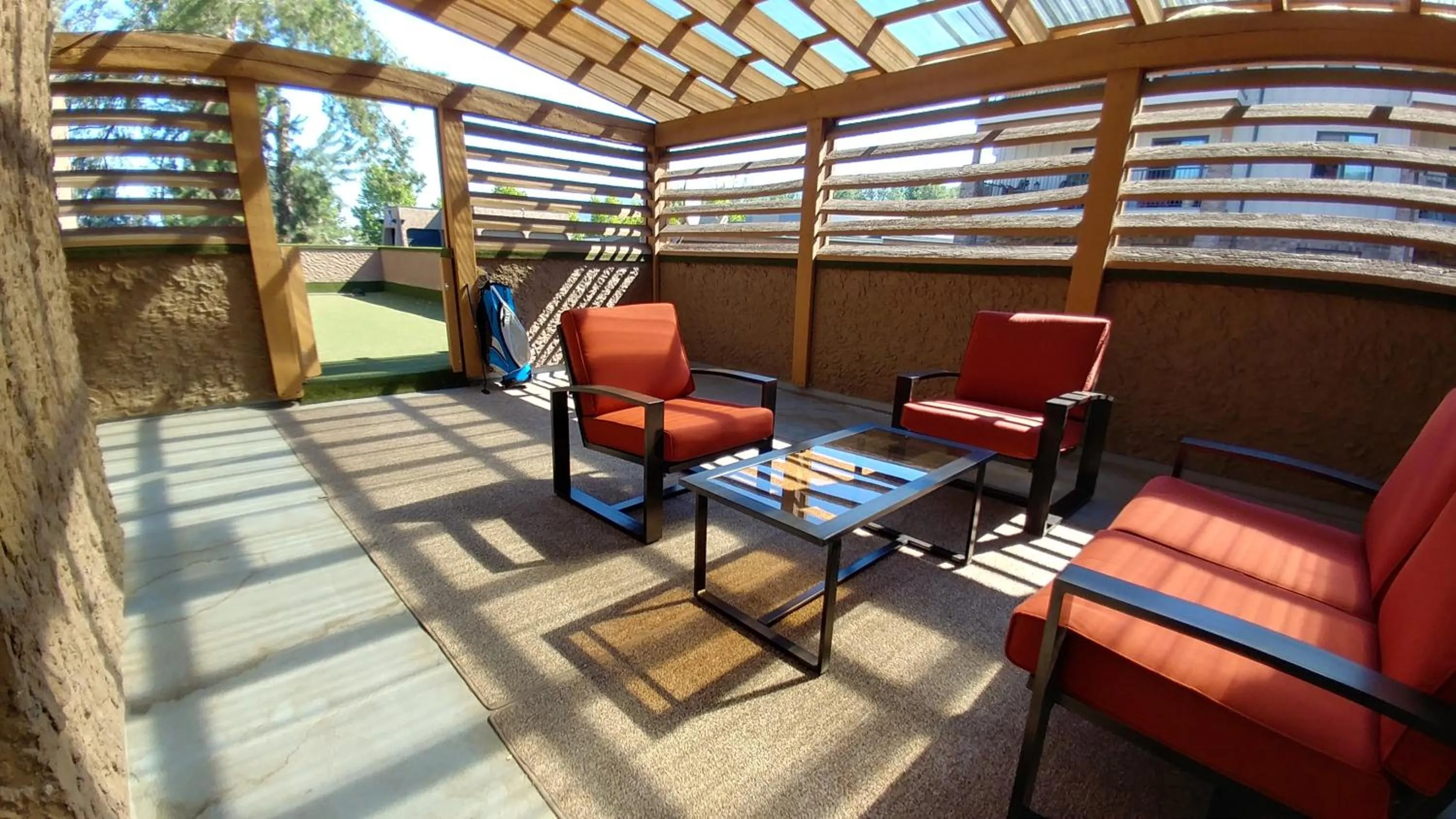 Patio in Divya Sutra Plaza and Conference Centre, Vernon, BC