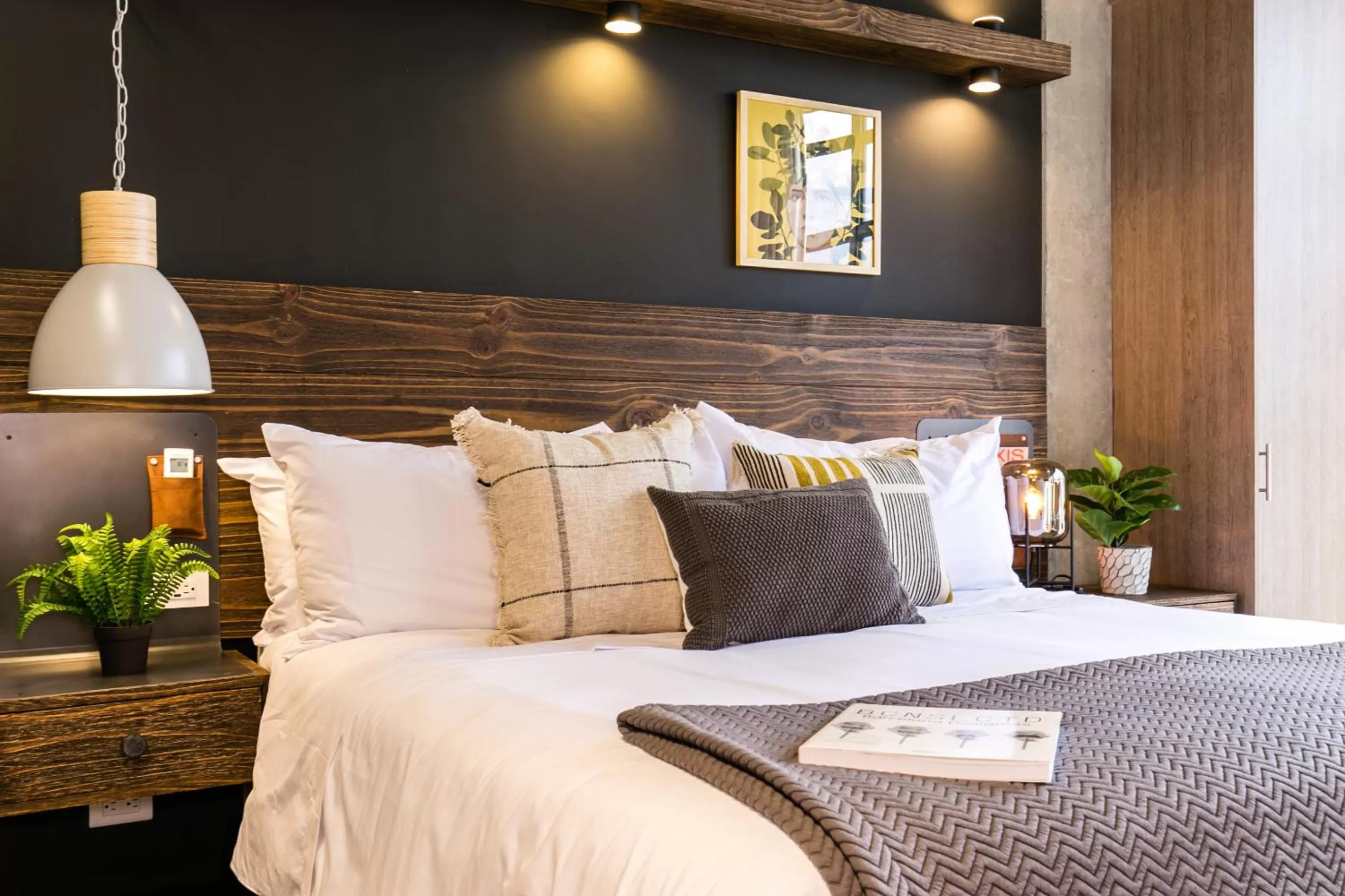 Bed in Factory Lofts Hotel