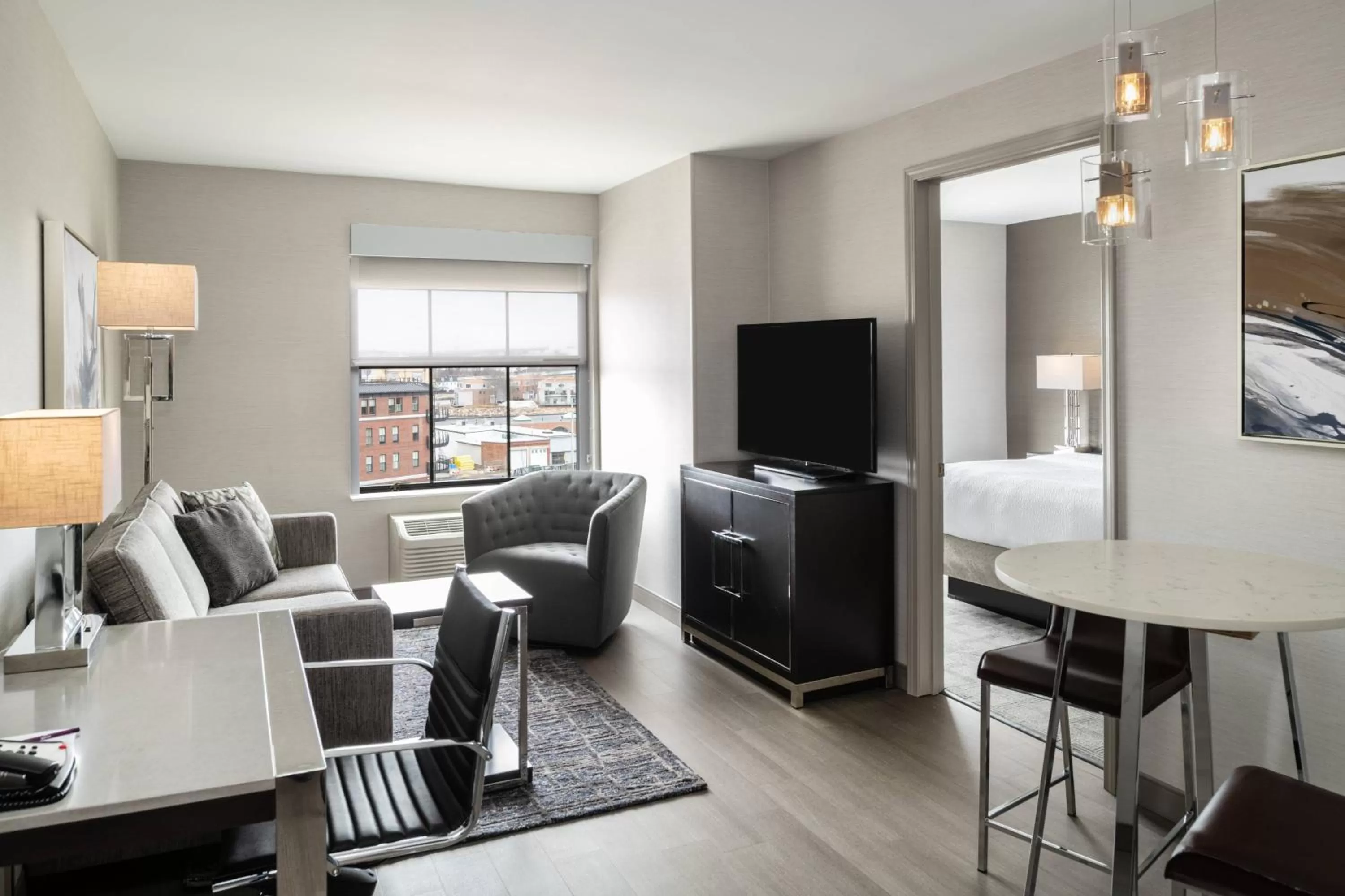 One-Bedroom King Suite with Sofa Bed and Adapted Tub - Mobility and Hearing Accessible in Residence Inn by Marriott Portsmouth Downtown