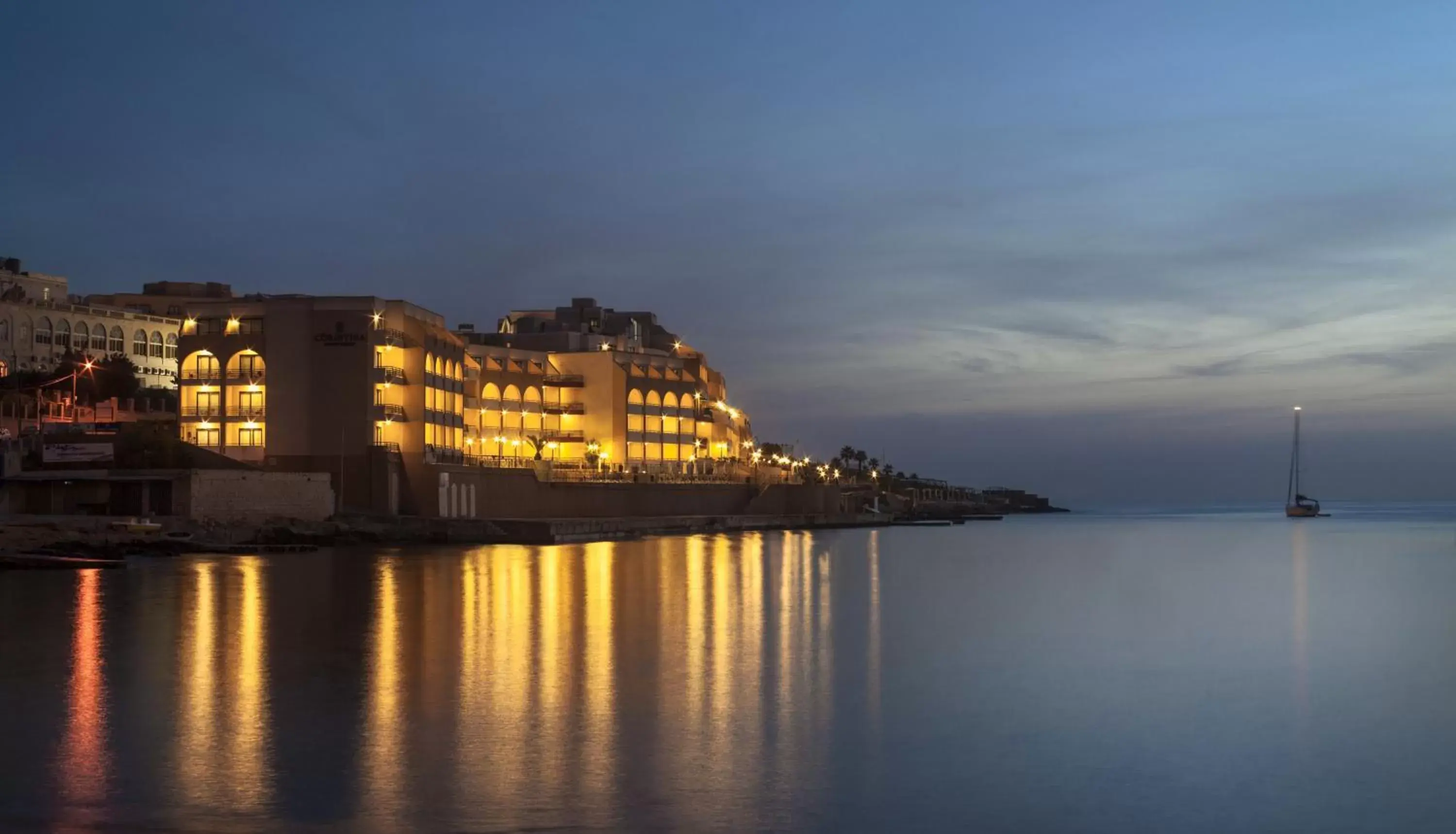 Property building in Marina Hotel Corinthia Beach Resort Malta