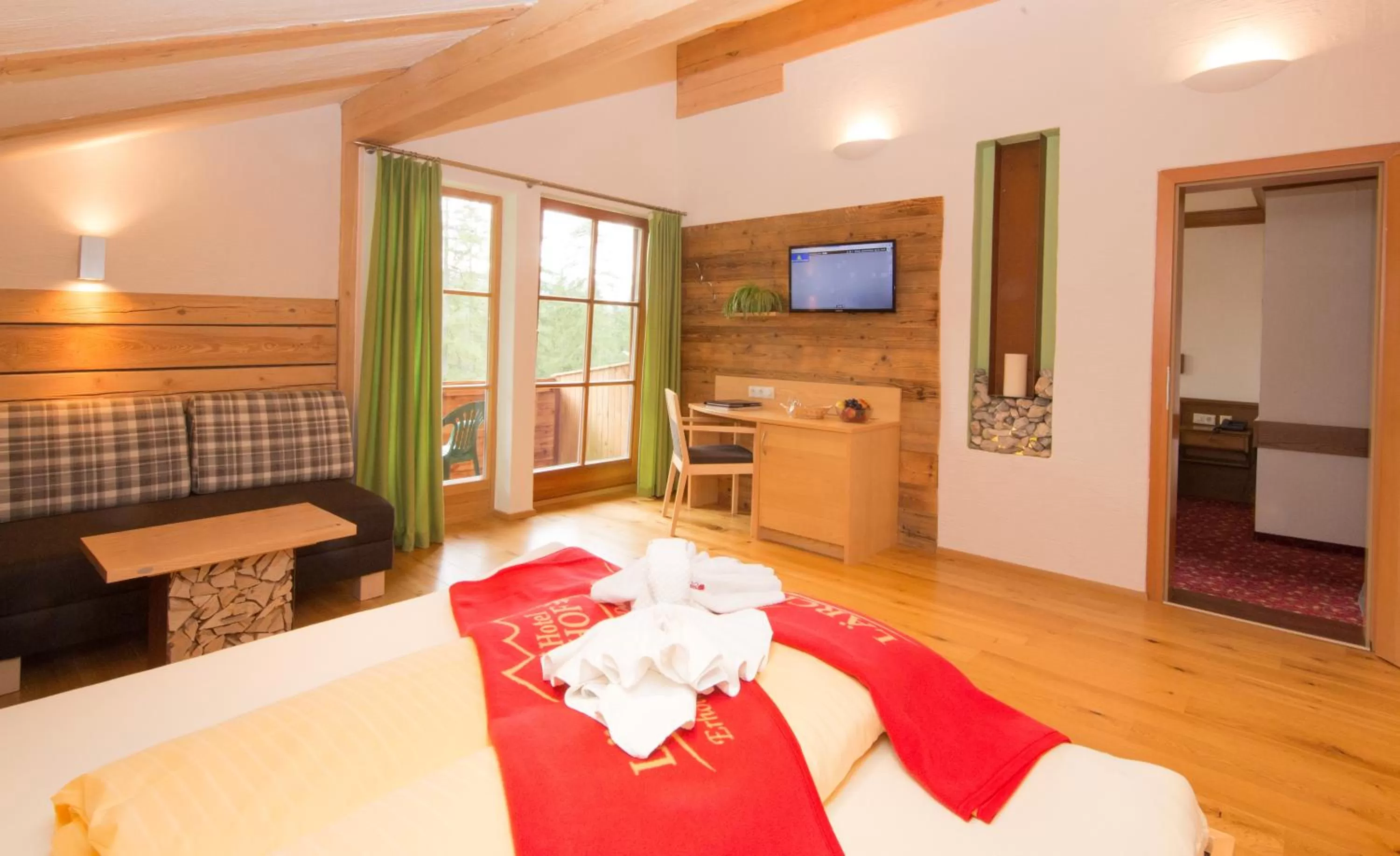 Bedroom, Bed in Naturhotel Lärchenhof