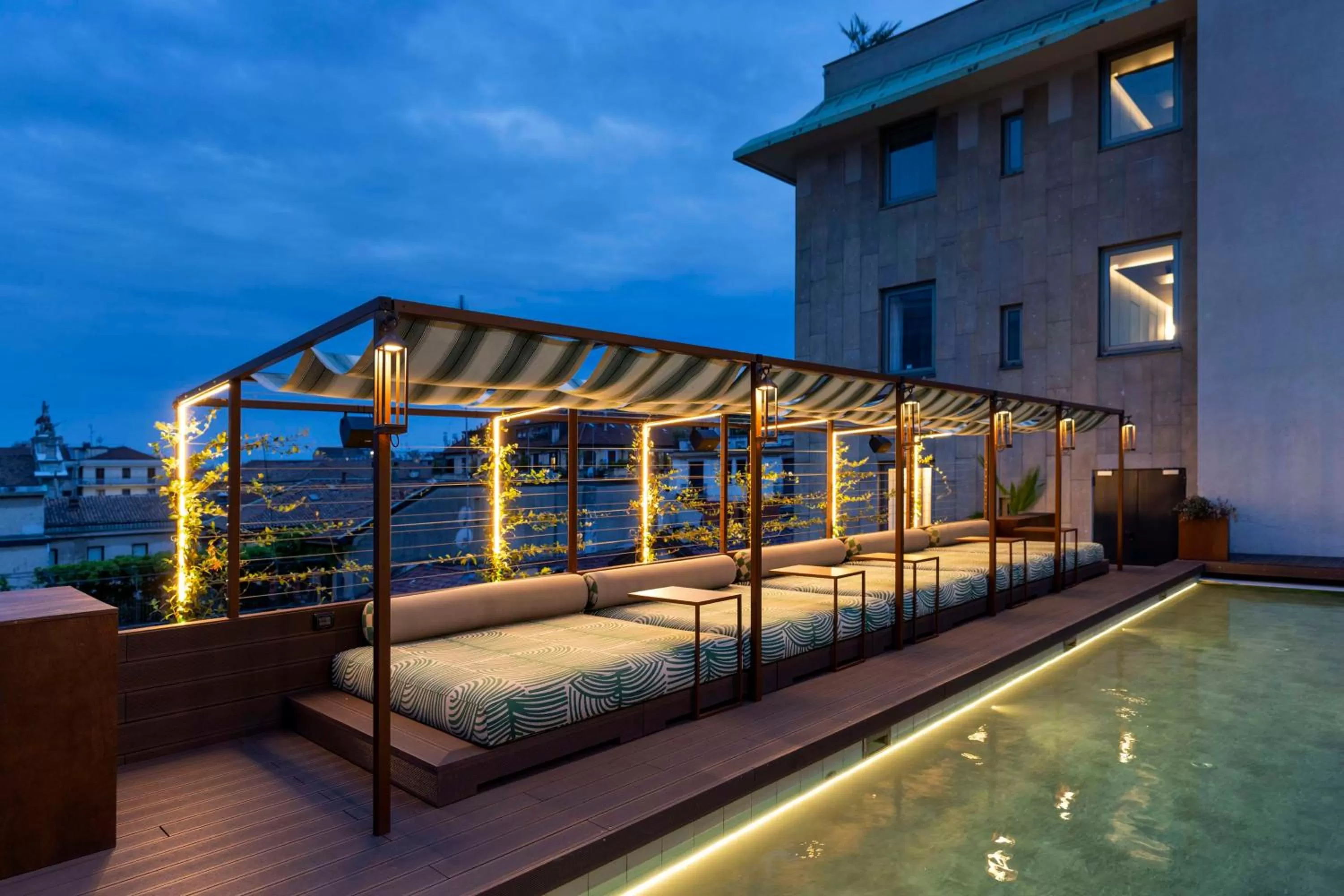 Pool view in Radisson Collection Hotel, Santa Sofia Milan