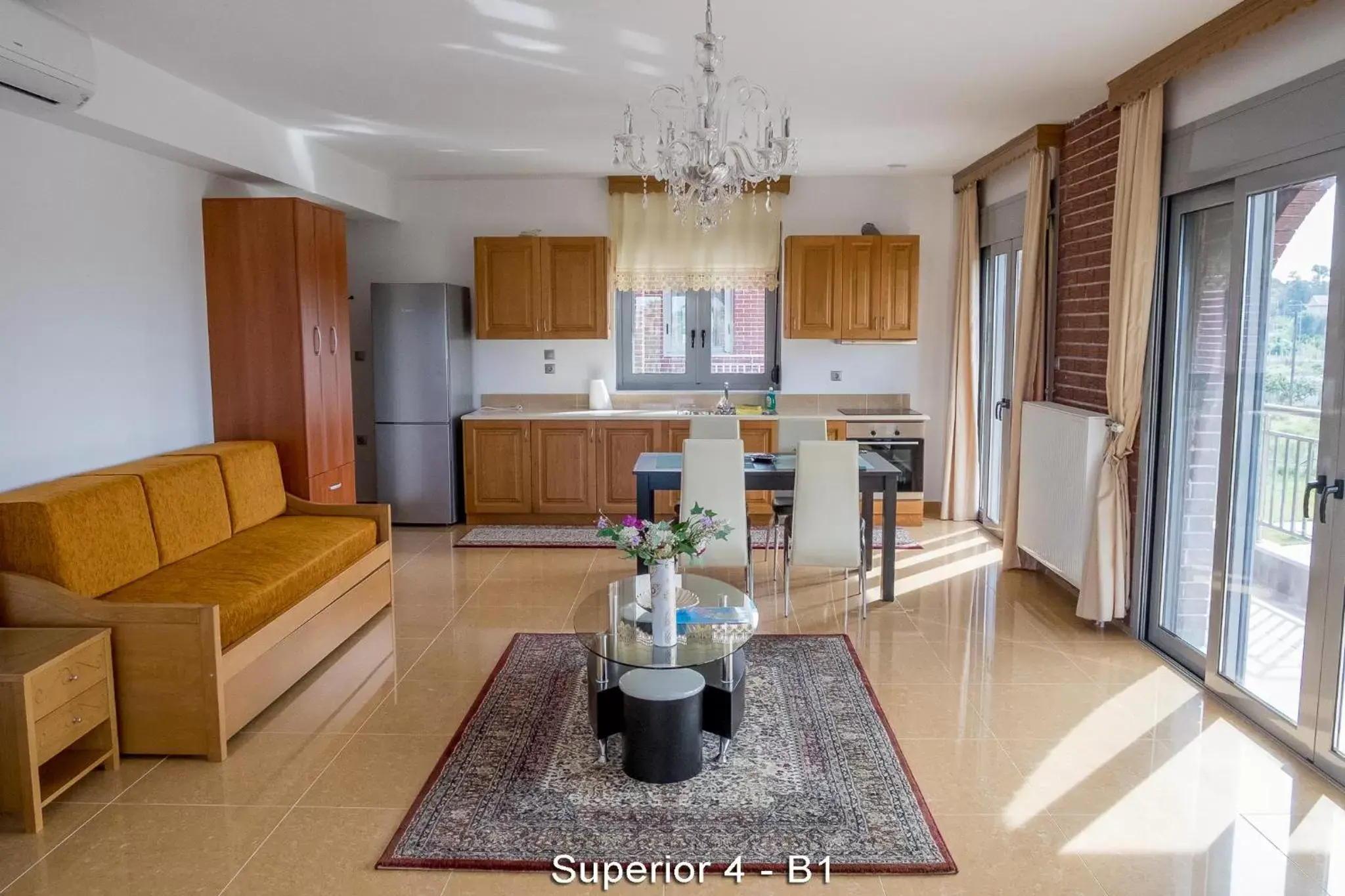 Kitchen or kitchenette, Seating Area in Ionion Star Hotel