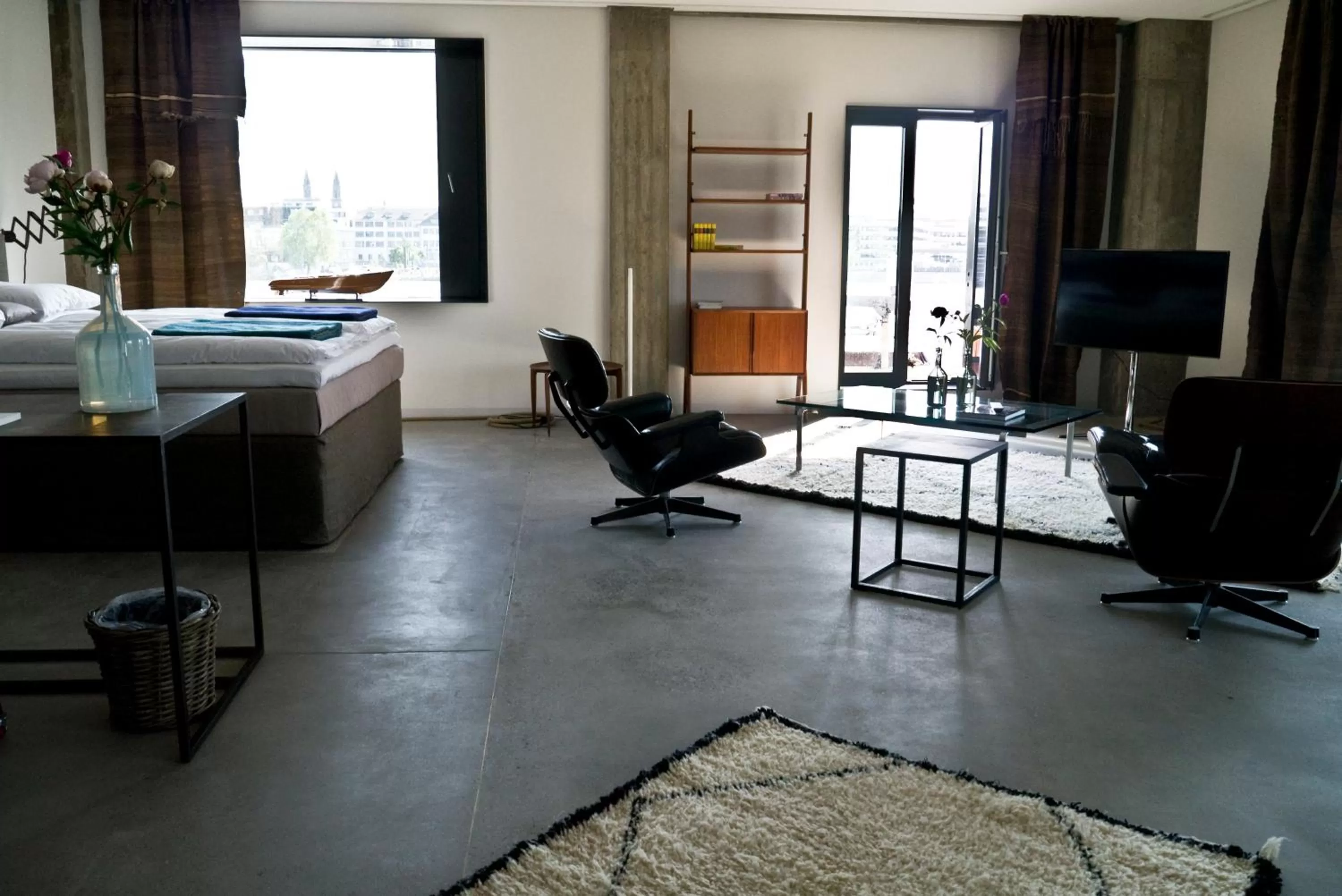 Bed in Speicher7 Hotel