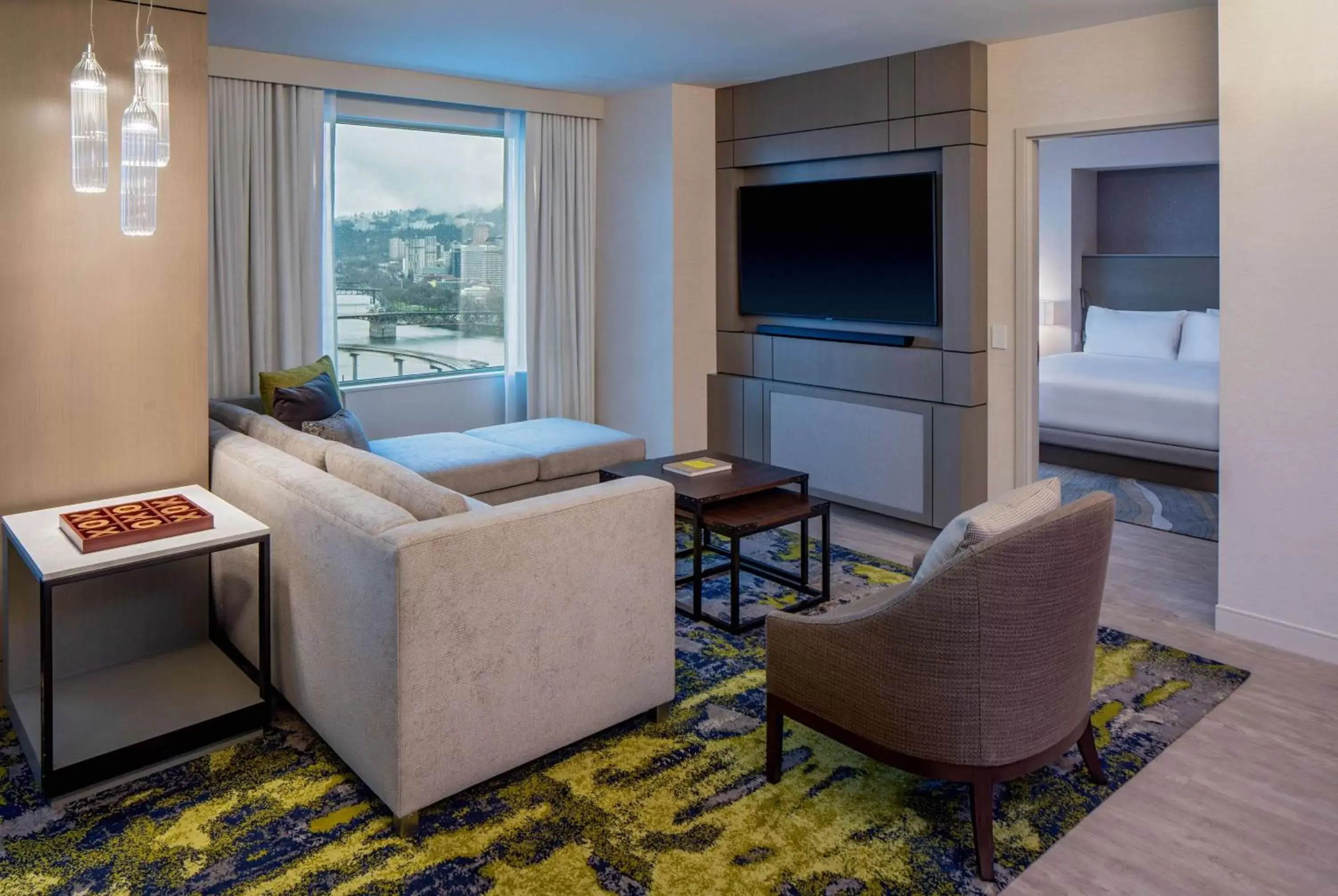 Photo of the whole room, TV/Entertainment Center in Hyatt Regency Portland at the Oregon Convention Center