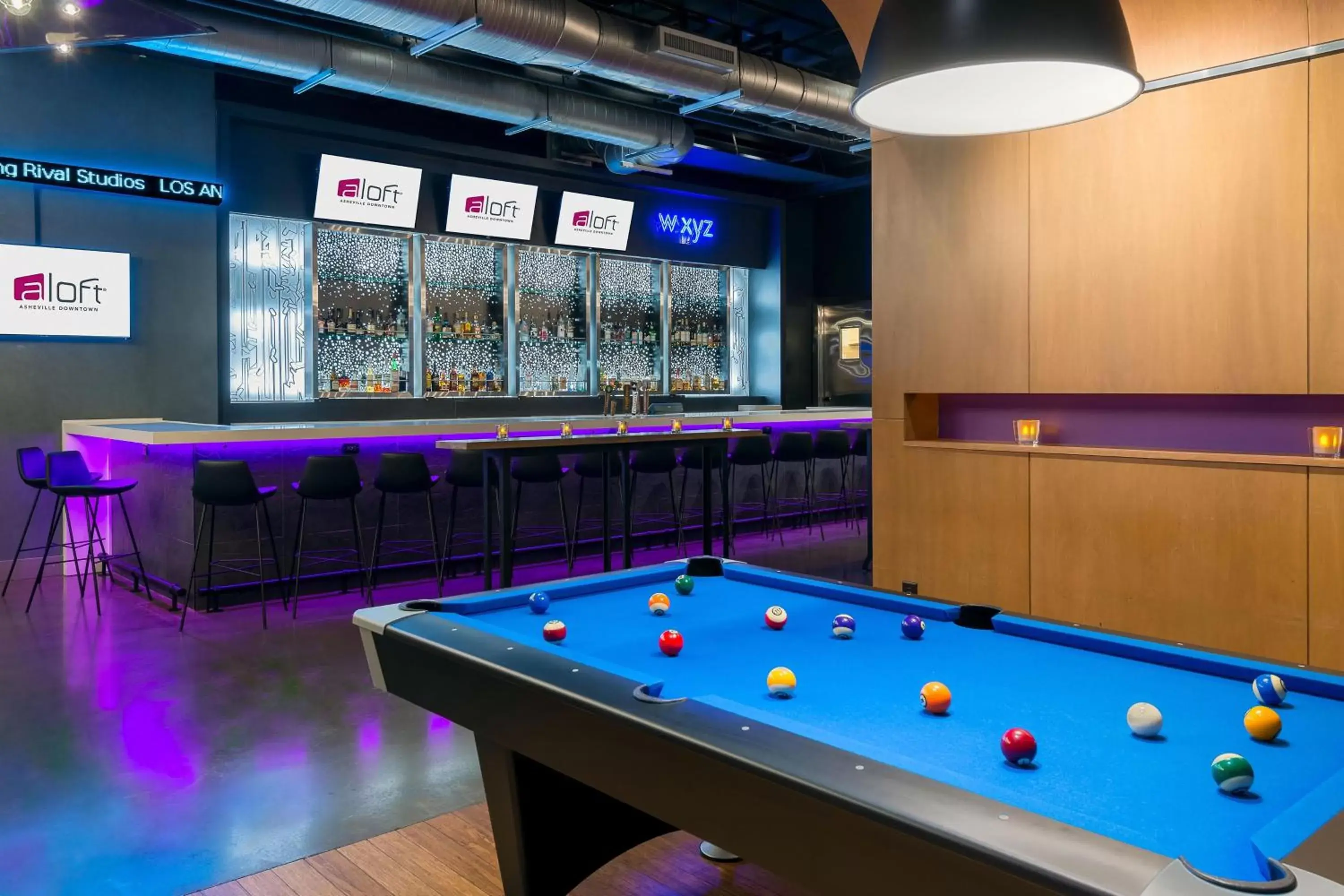 Lounge or bar, Billiards in Aloft Asheville Downtown