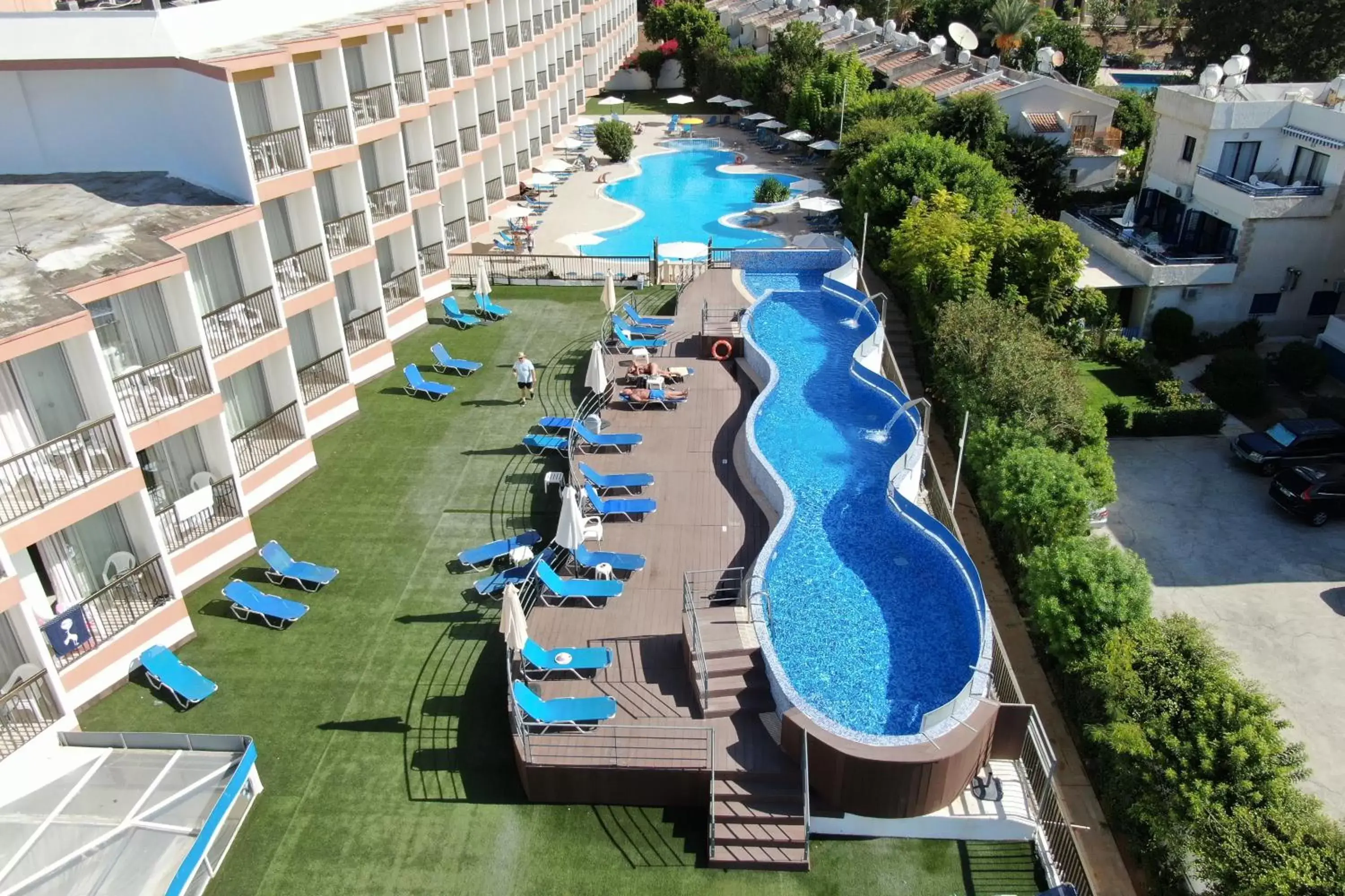 Bird's eye view, Pool View in Avlida Hotel