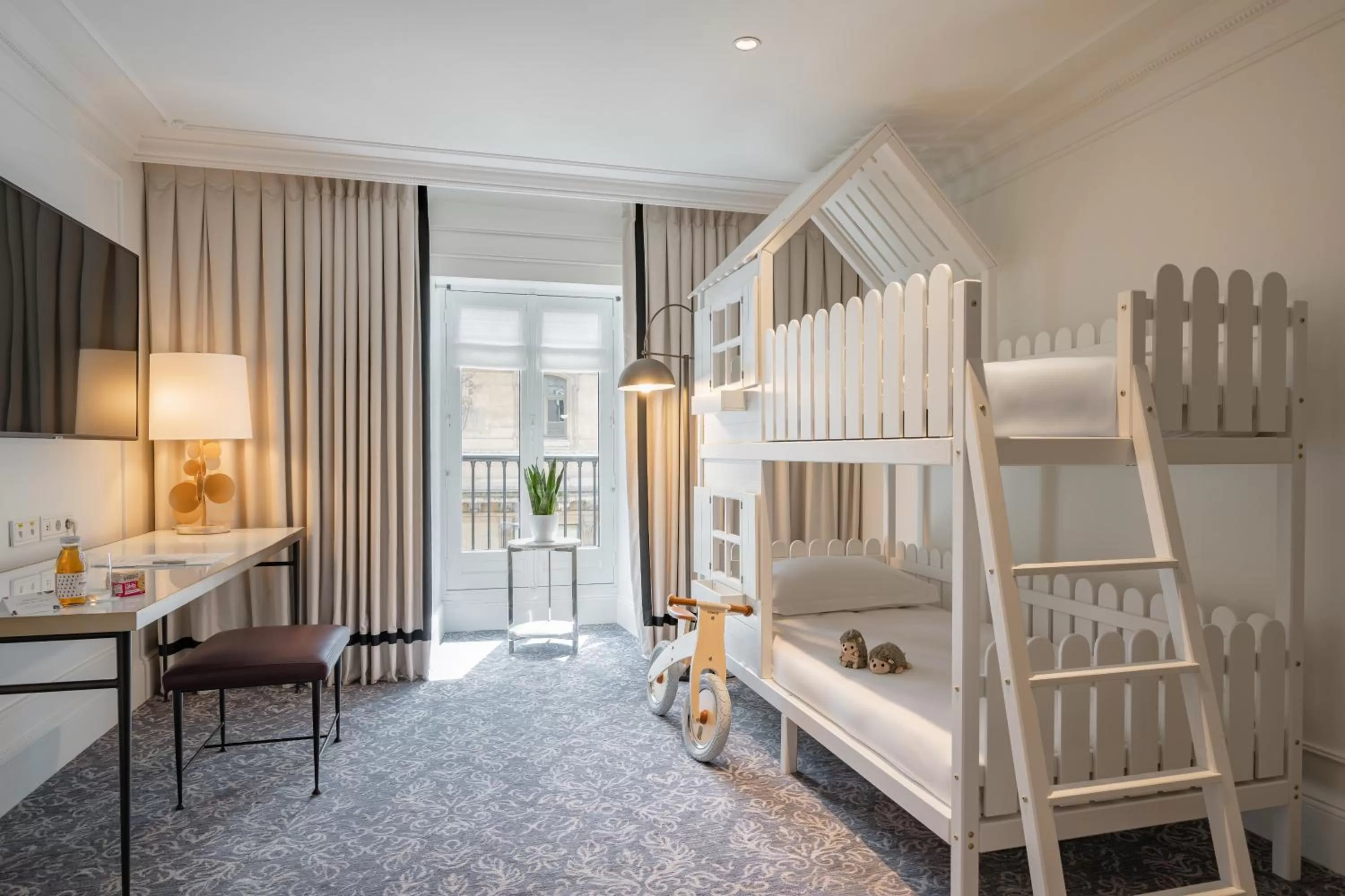 Bed in Hôtel du Louvre, in The Unbound Collection by Hyatt