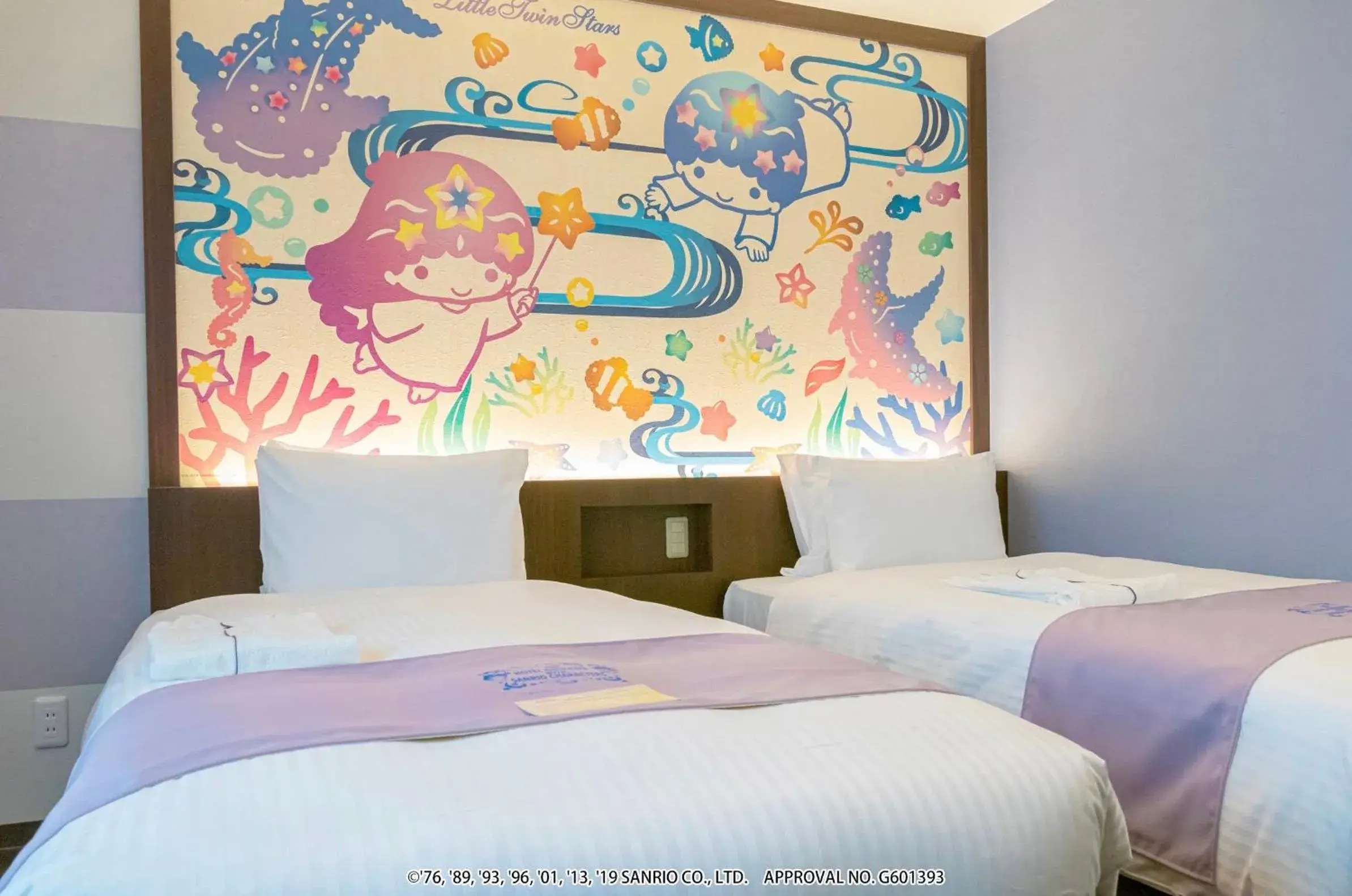 Photo of the whole room, Bed in Hotel Okinawa With Sanrio Characters