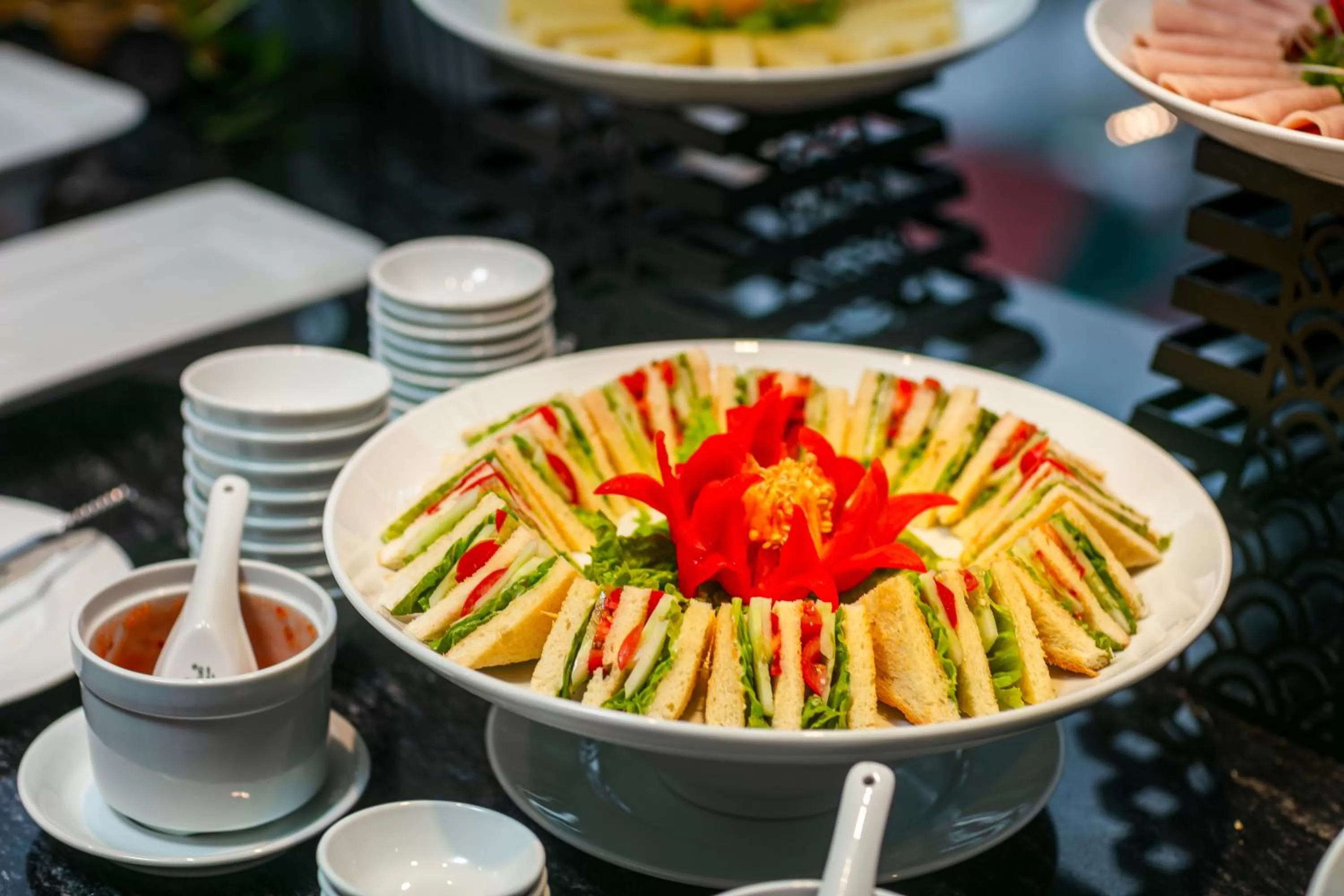 Buffet breakfast in MAY DE VILLE Lakeside Hotel