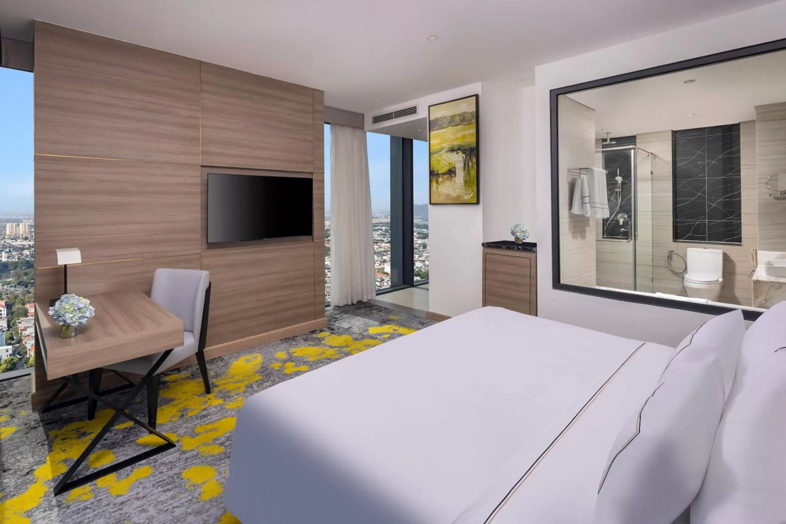 Bed, TV/Entertainment Center in Melia Vinpearl Thanh Hoa