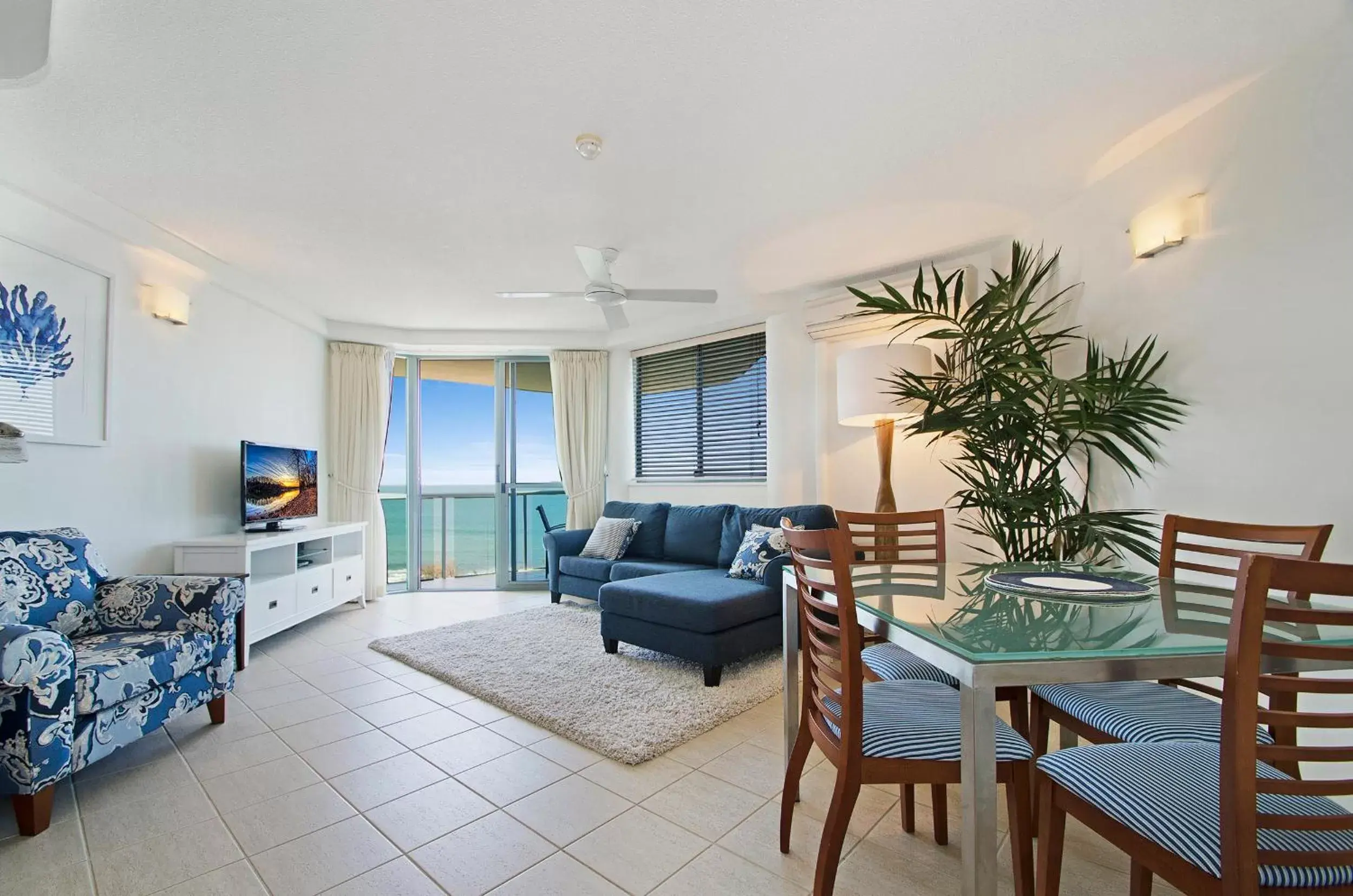 Living room in Malibu Apartments