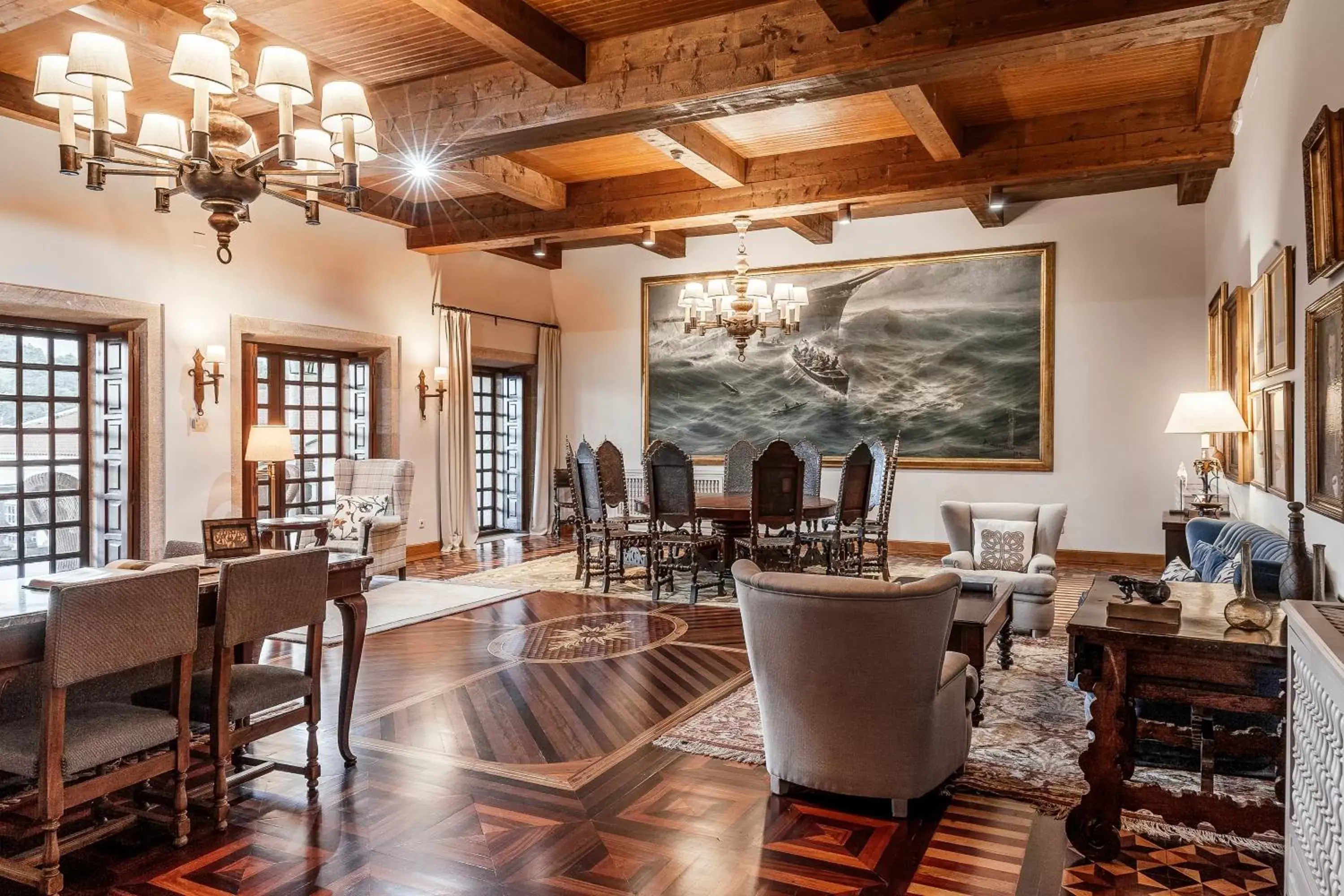 Communal lounge/ TV room, Restaurant/Places to Eat in Parador de Baiona