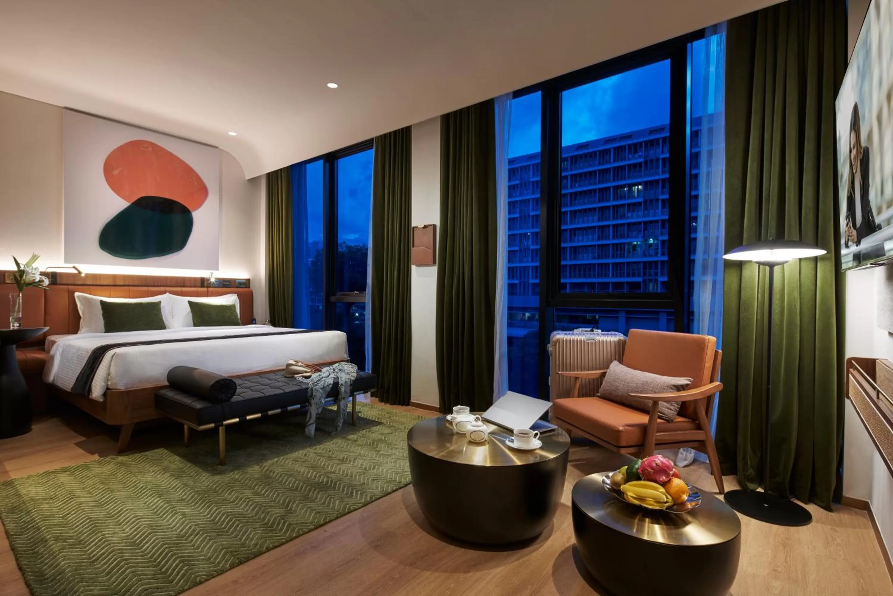 Photo of the whole room, Bed in Citadines Connect City Centre Singapore