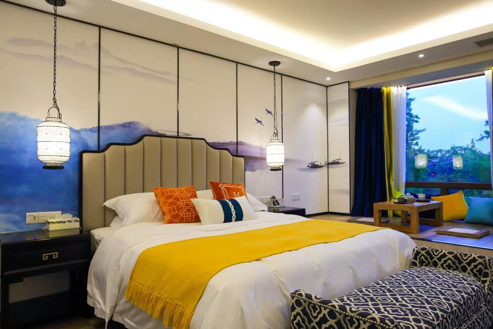 Photo of the whole room, Bed in Li River Resort Villa Hotel