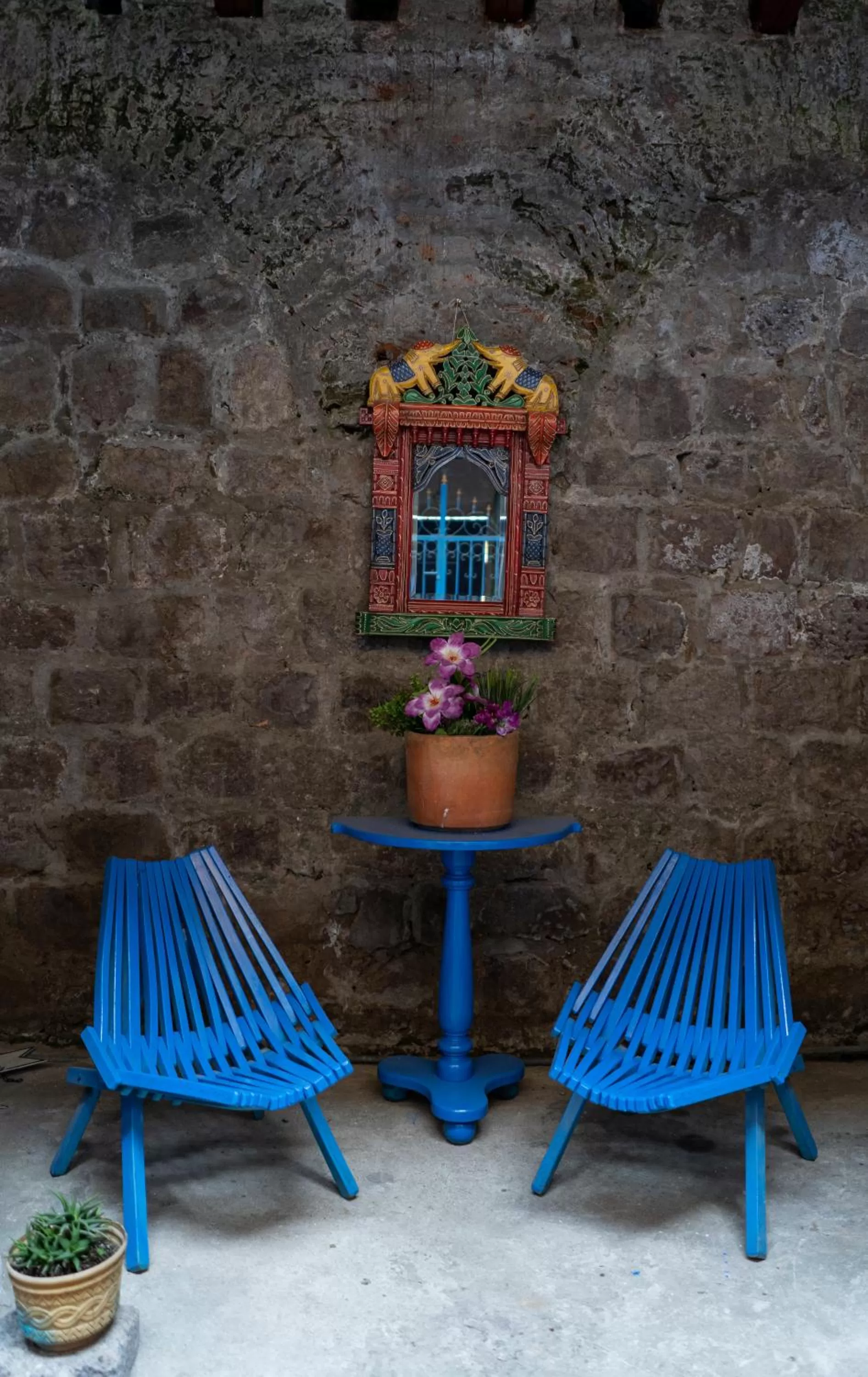 Patio in Blue Door Housing Historic Quito
