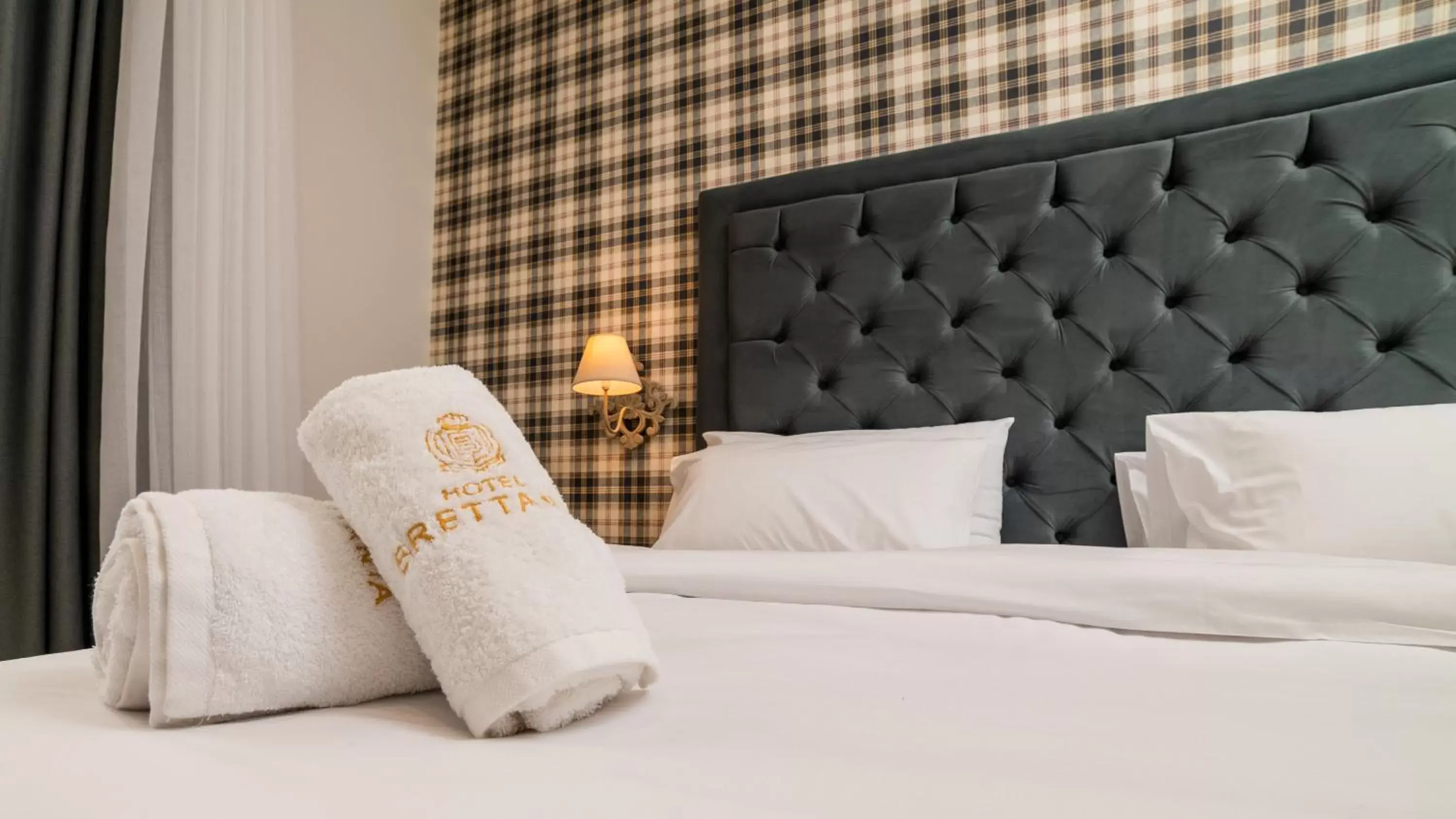 Decorative detail, Bed in Brettania Hotel Decorative detail, Bed in Brettania Hotel