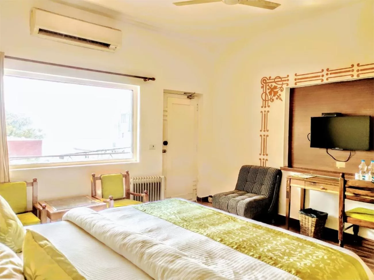 View (from property/room), Bed in Sanskriti Vedic Retreat