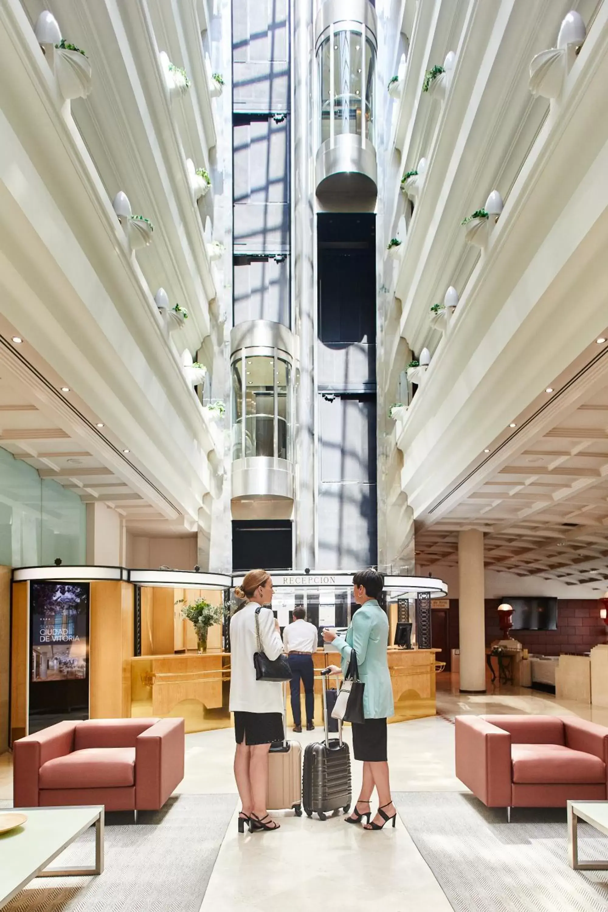 Lobby or reception in Silken Ciudad de Vitoria