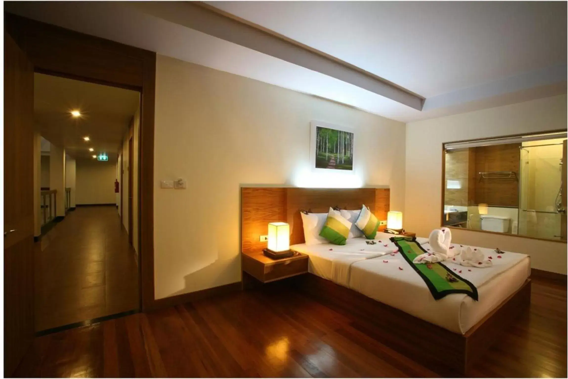 Bed in Baan Saikao Plaza Hotel & Service Apartment