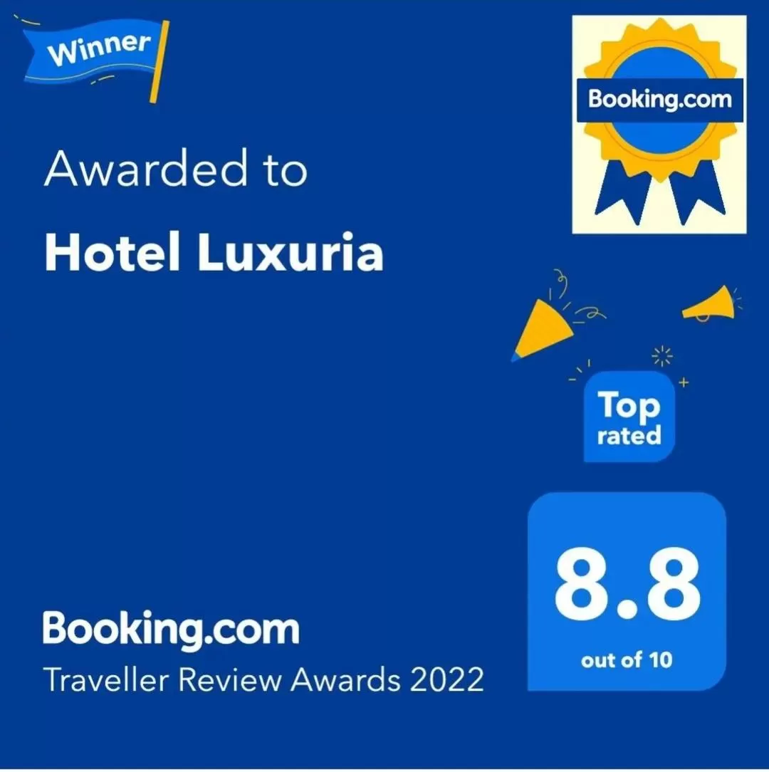 Logo/Certificate/Sign in Hotel Luxuria