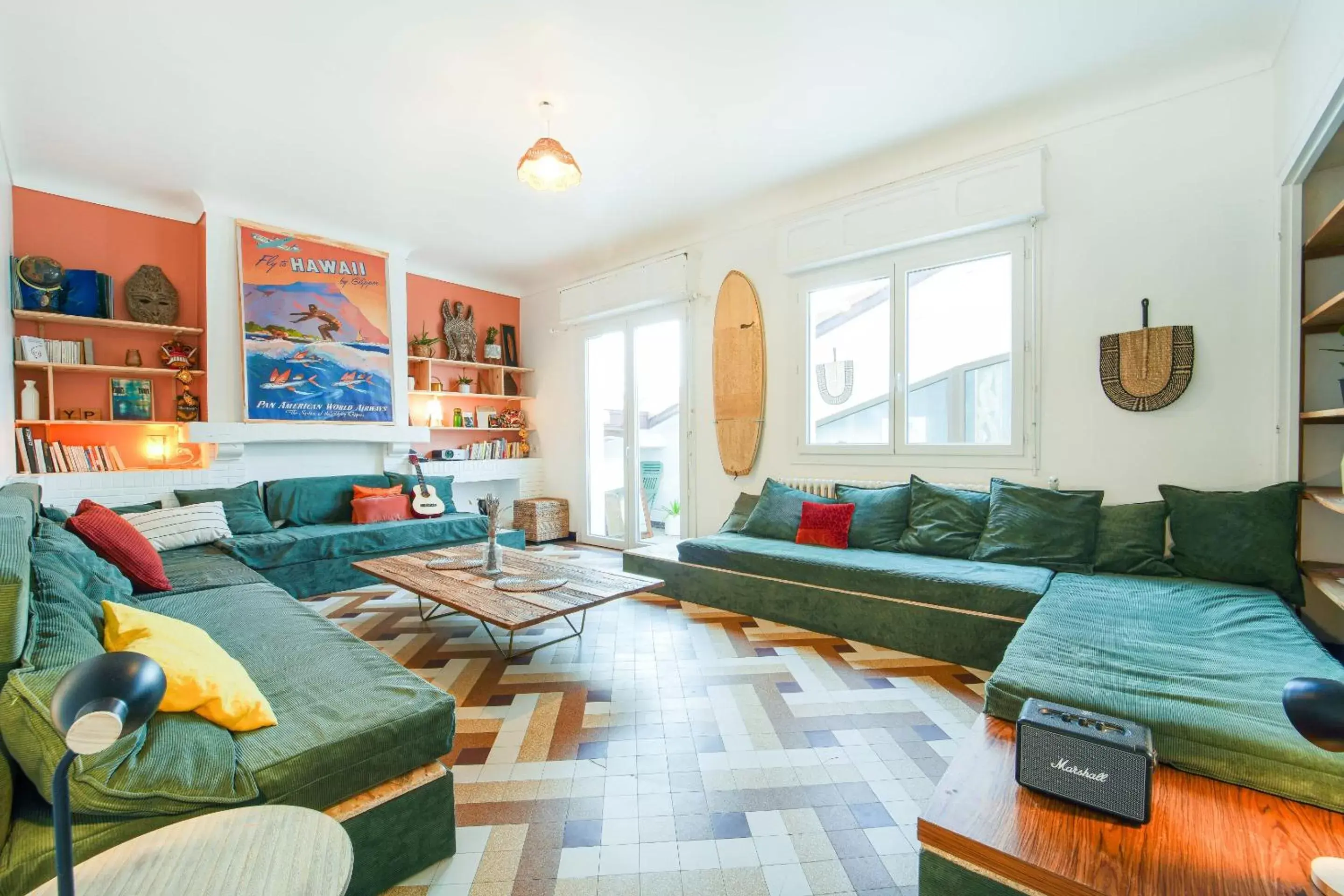 Living room, Seating Area in La Boga Surf House