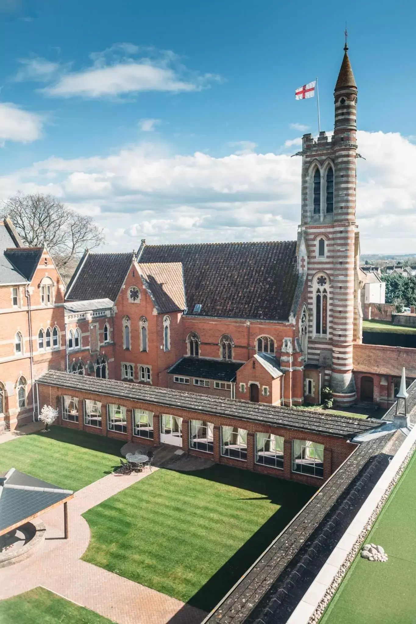 Inner courtyard view, Property Building in Stanbrook Abbey Hotel, Worcester