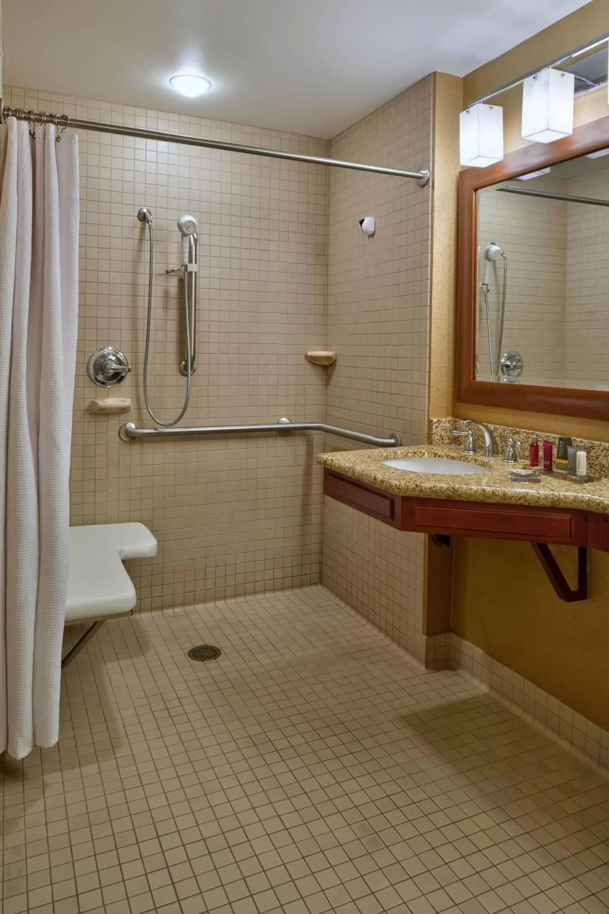 King Room with Roll-in Shower - Mobility and Hearing Accessible in Chicago Marriott Midway King Room with Roll-in Shower - Mobility and Hearing Accessible in Chicago Marriott Midway