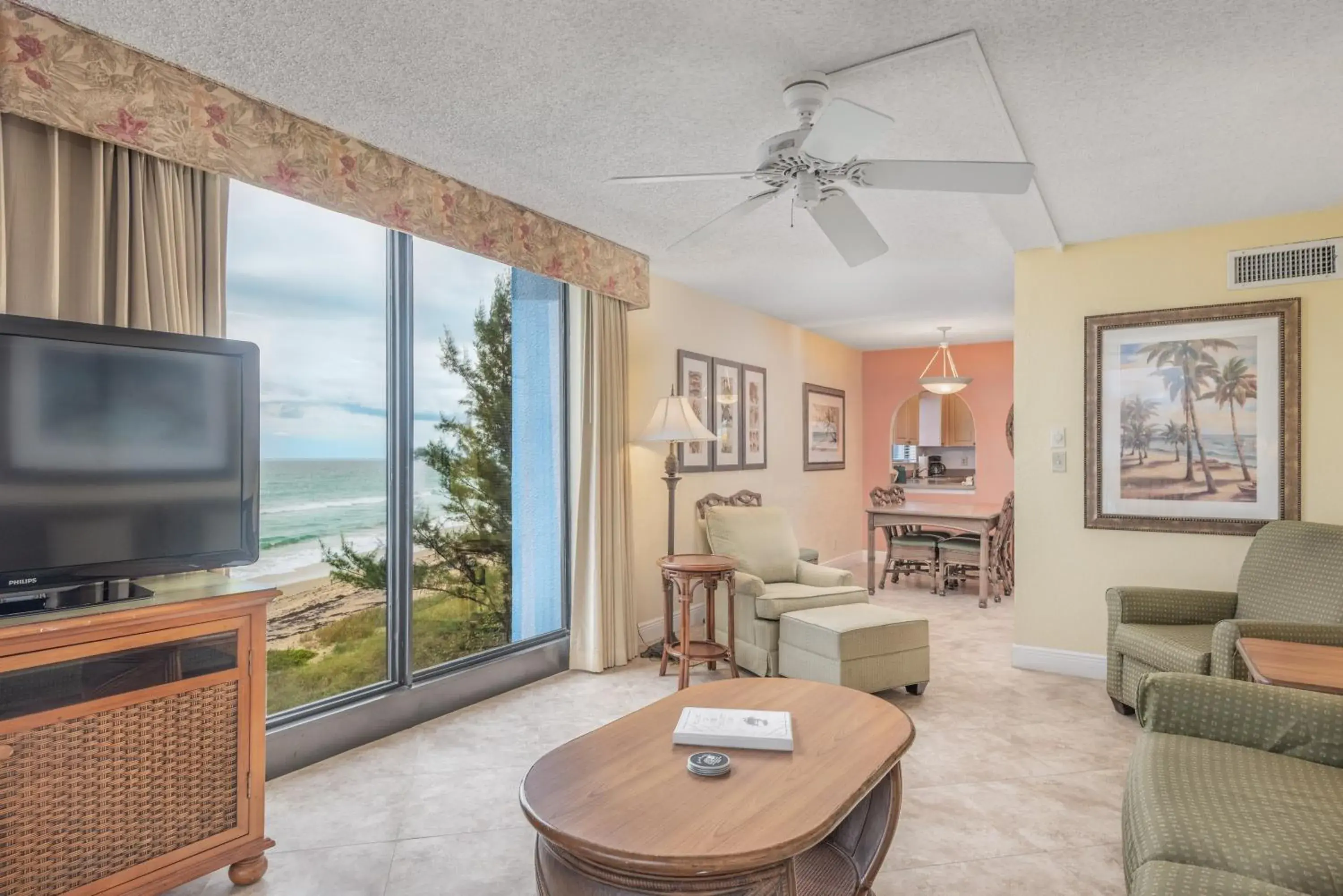 Living room, Seating Area in Turtle Reef Club by Capital Vacations