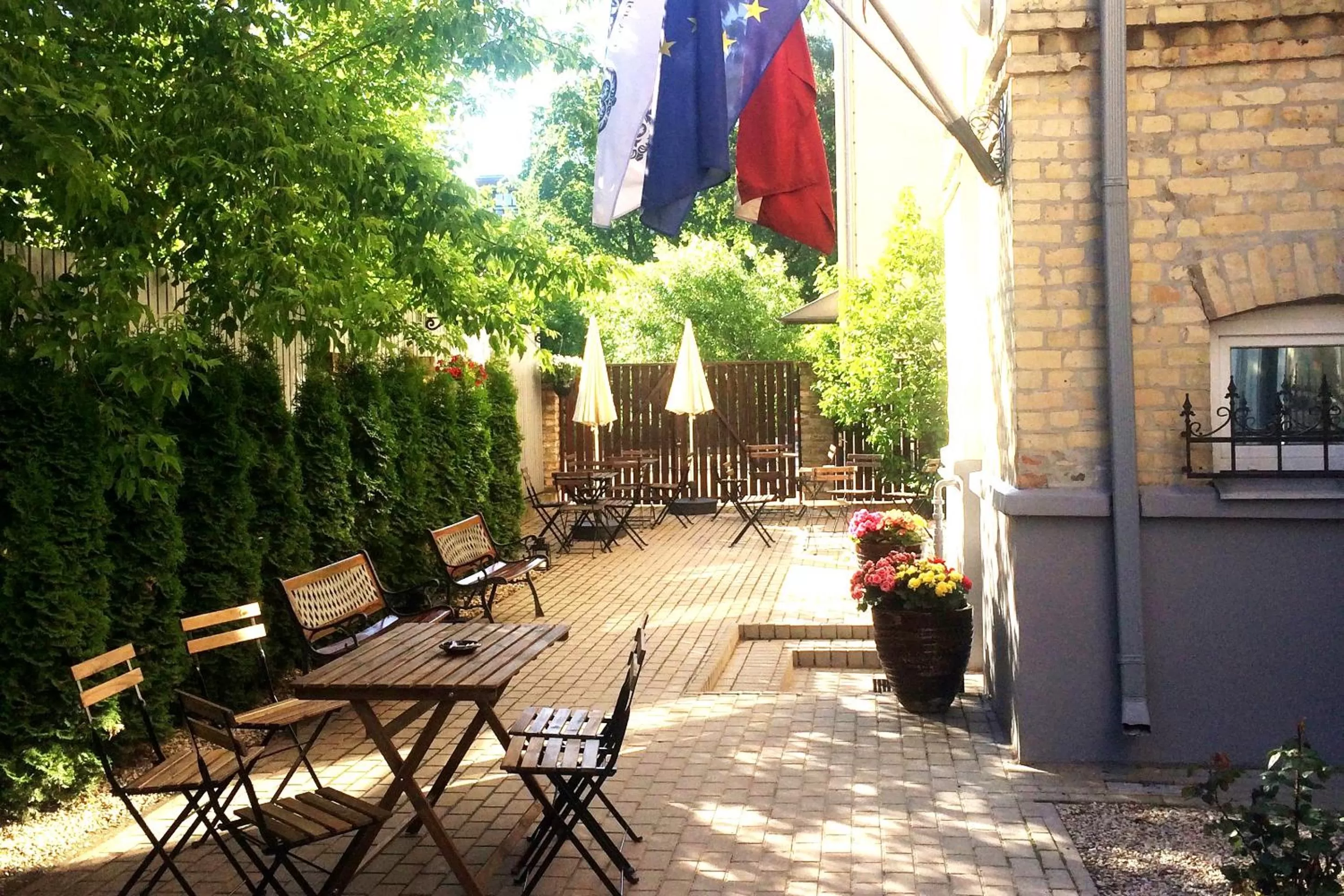 Patio in RIGAAPARTMENT SONADA Family Aparthotel - Private Parking