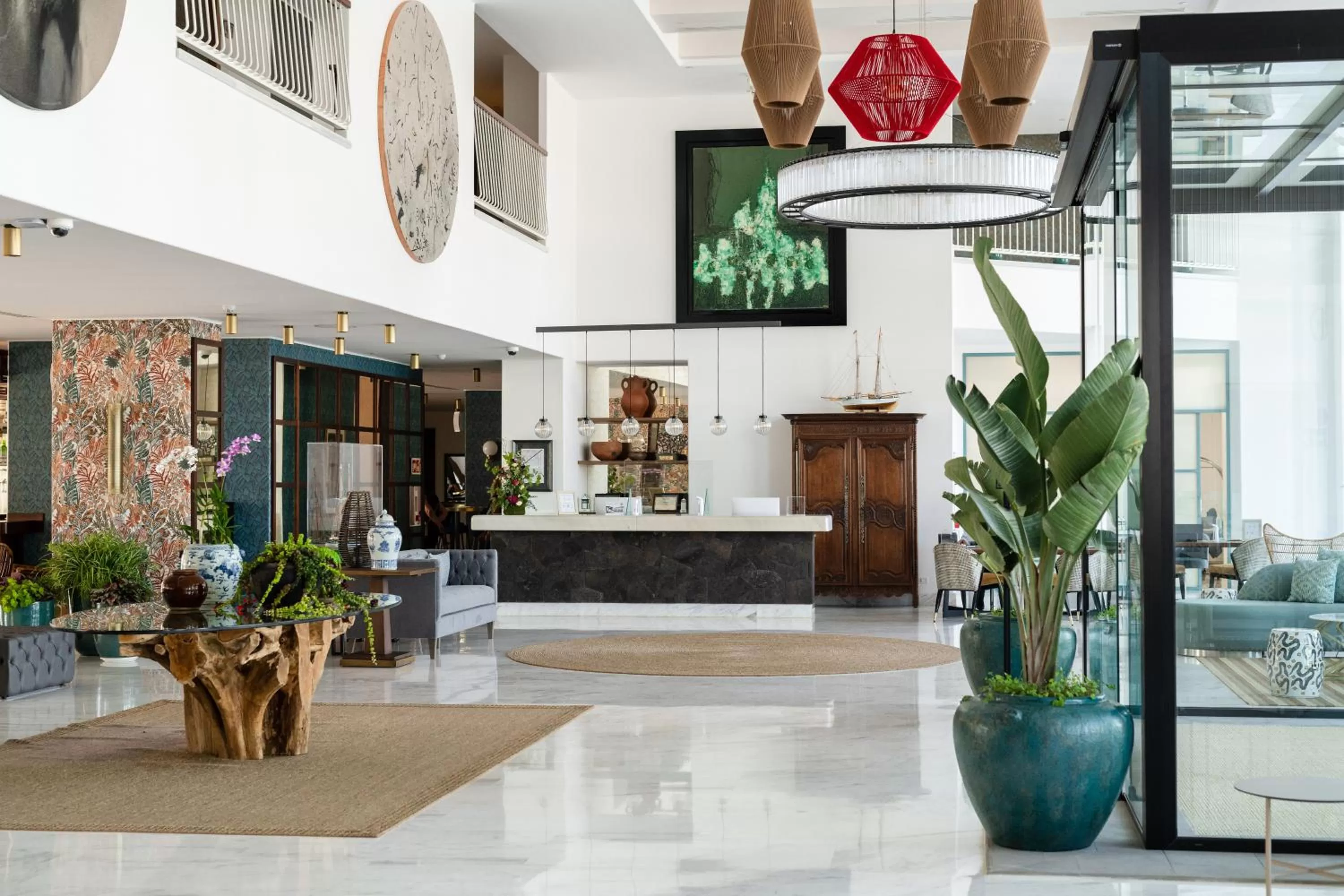 Lobby or reception in Hotel Fariones