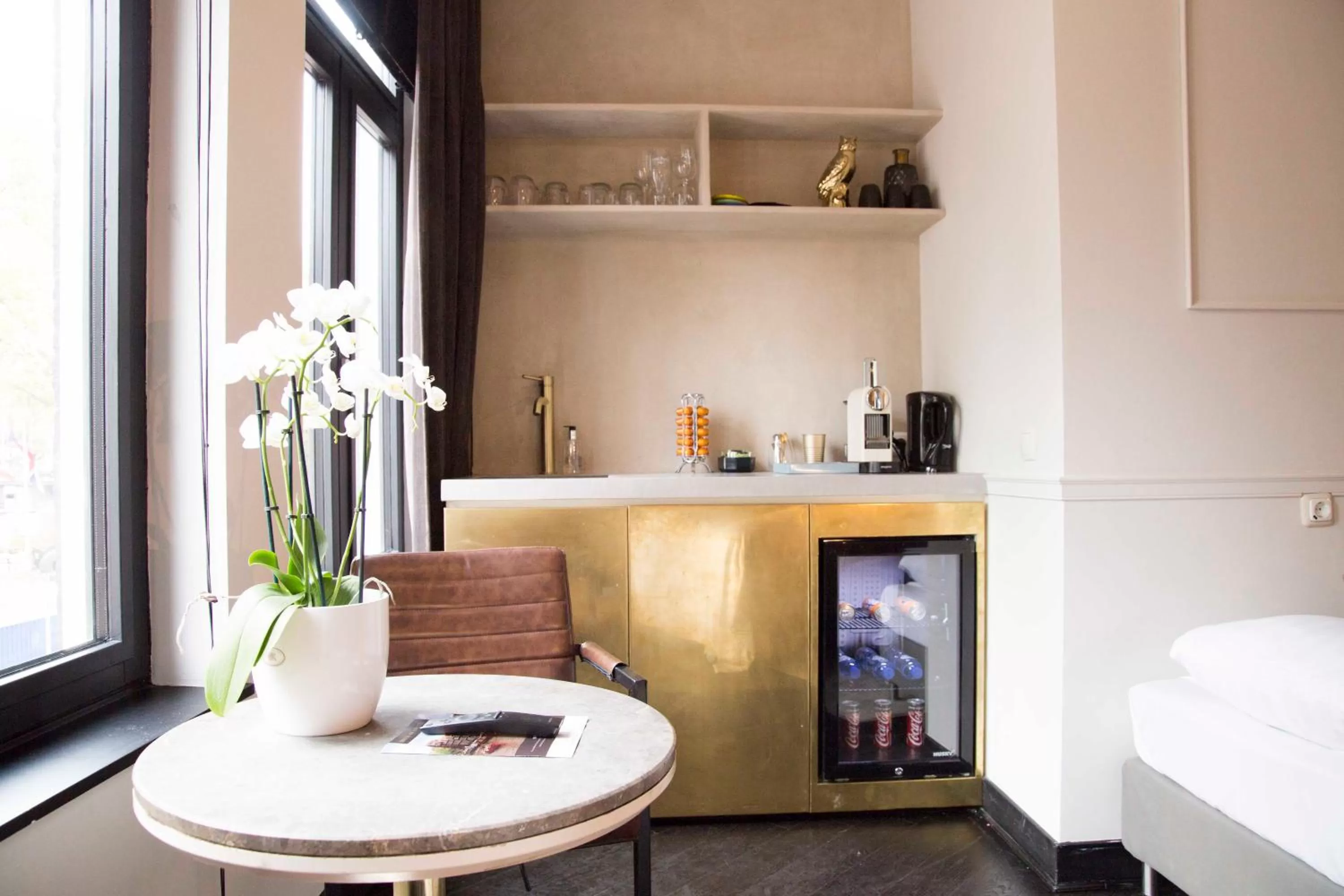 Coffee/tea facilities, Bed in House of Amstel