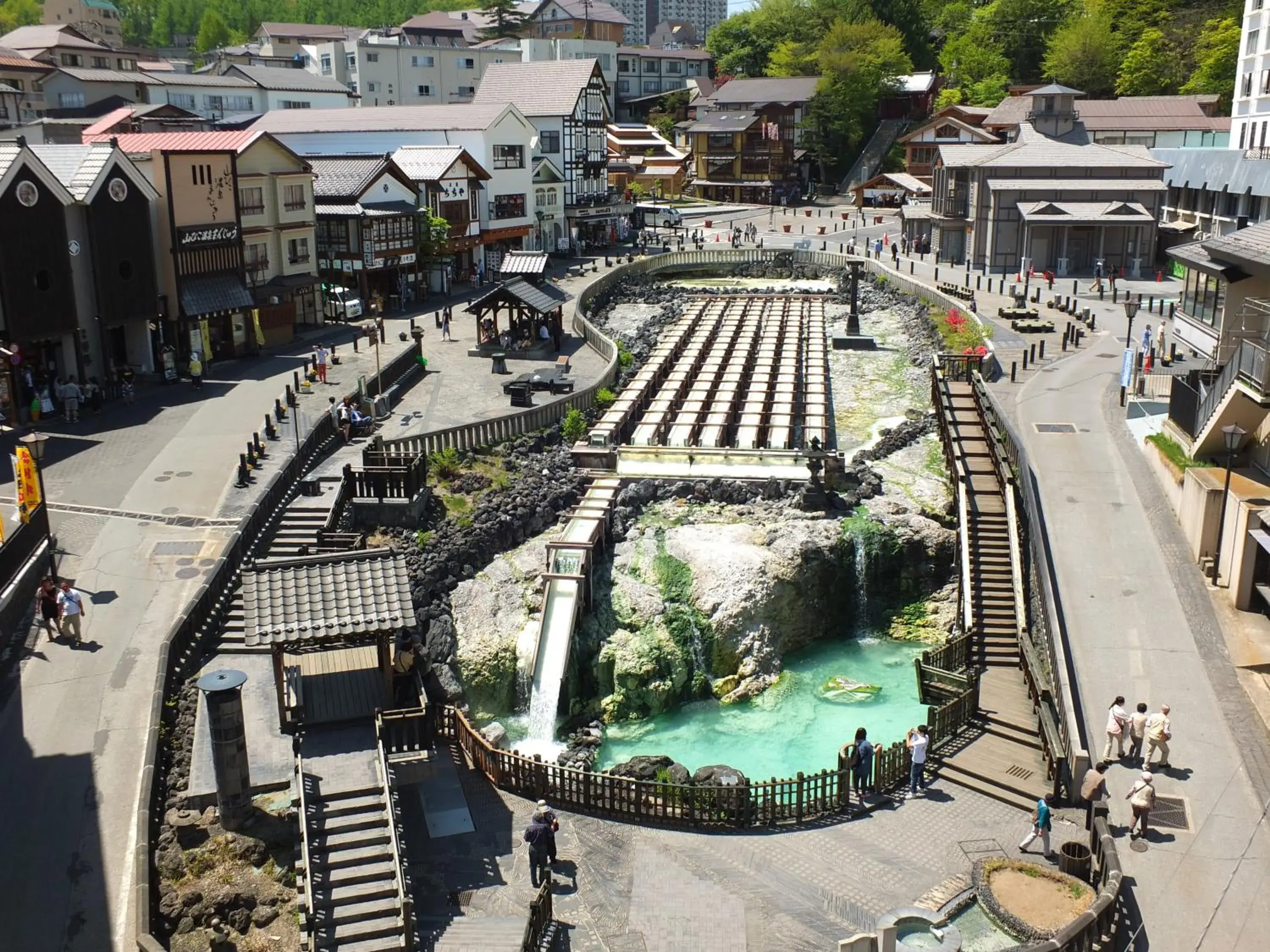 Nearby landmark, Bird's-eye View in Kusatsu Onsen Hotel Village