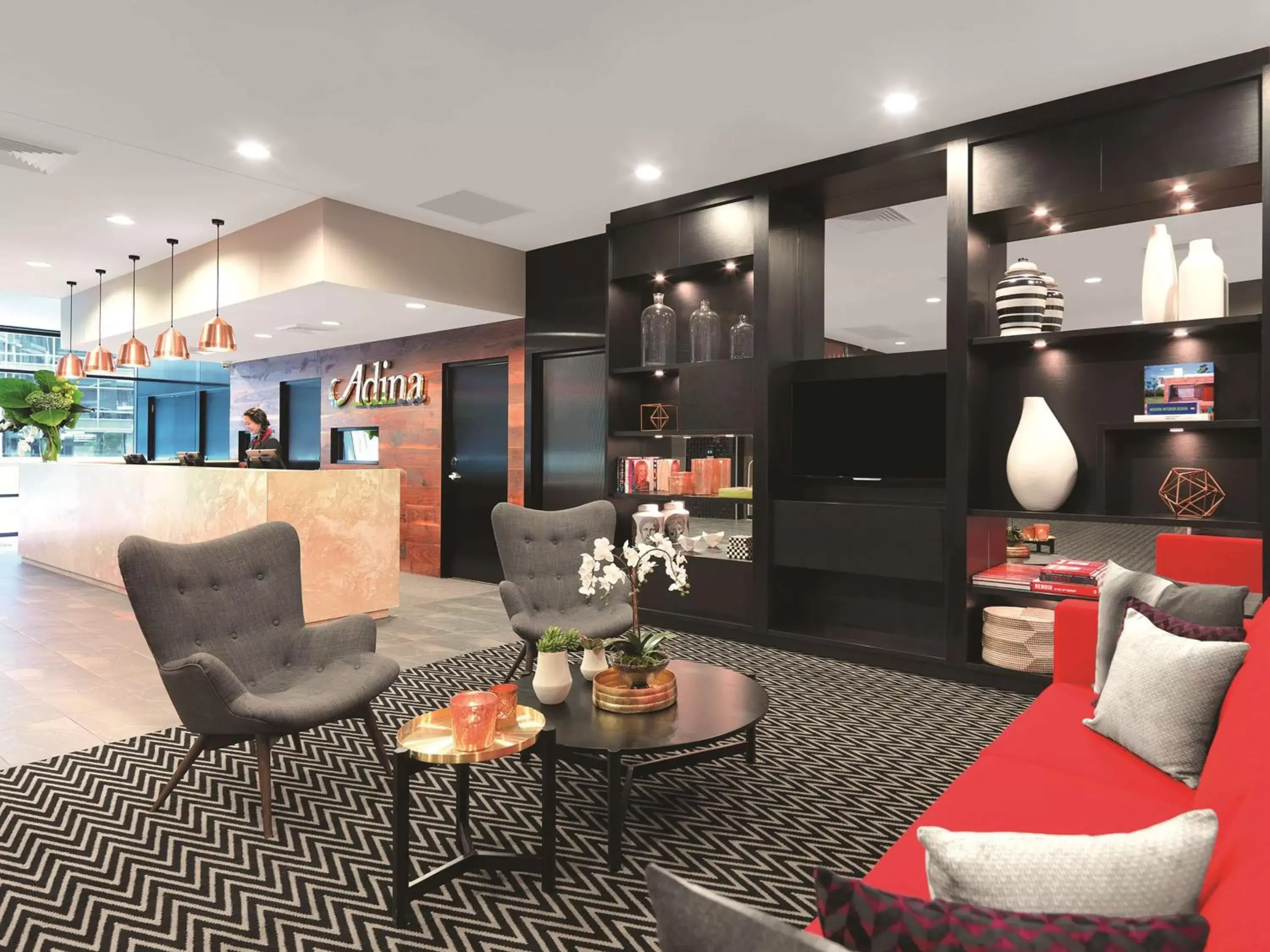 Lobby or reception in Adina Apartment Hotel Sydney Airport