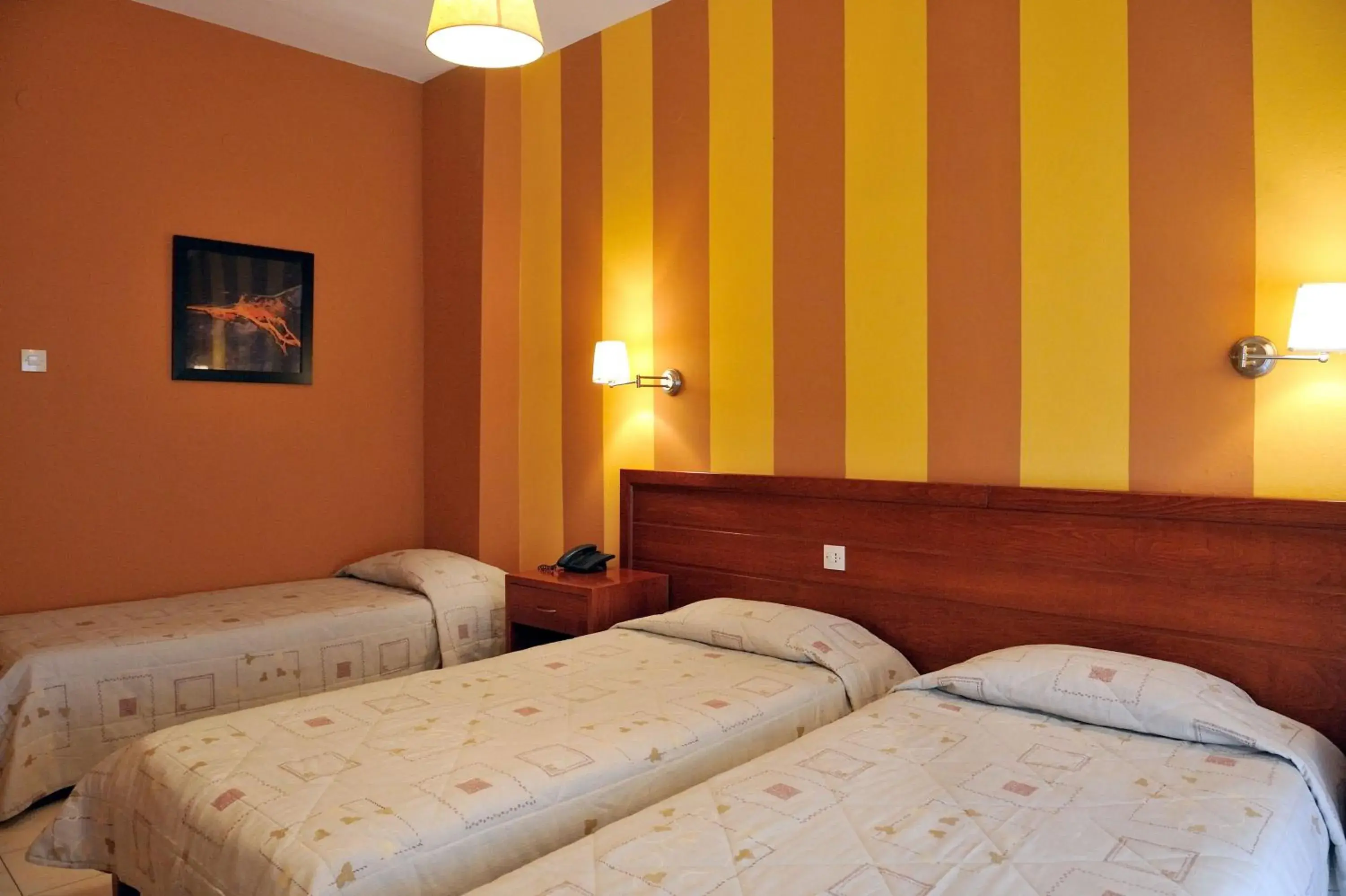 Bed in Hotel Kalloni
