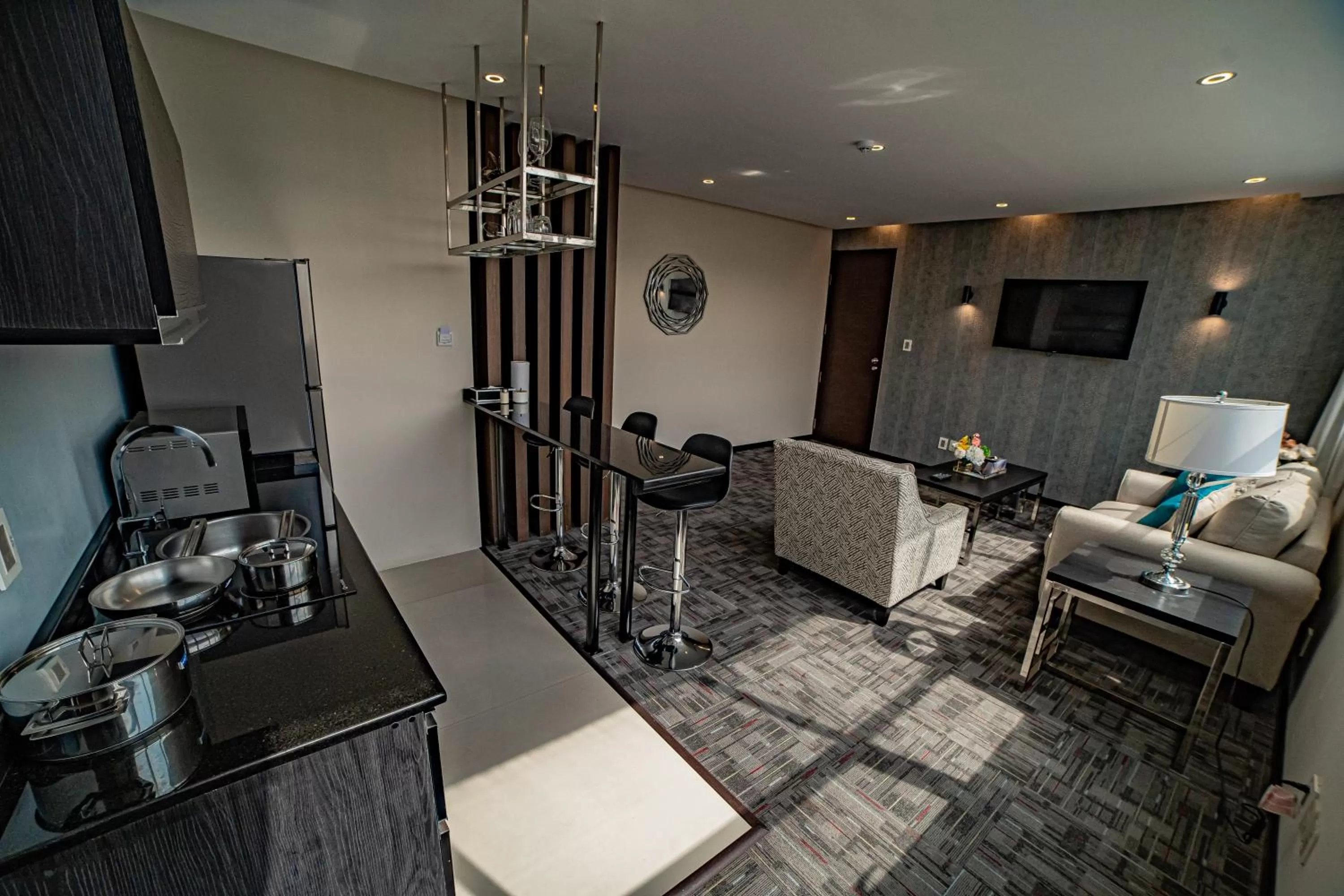 kitchen in Hotel La Peonía