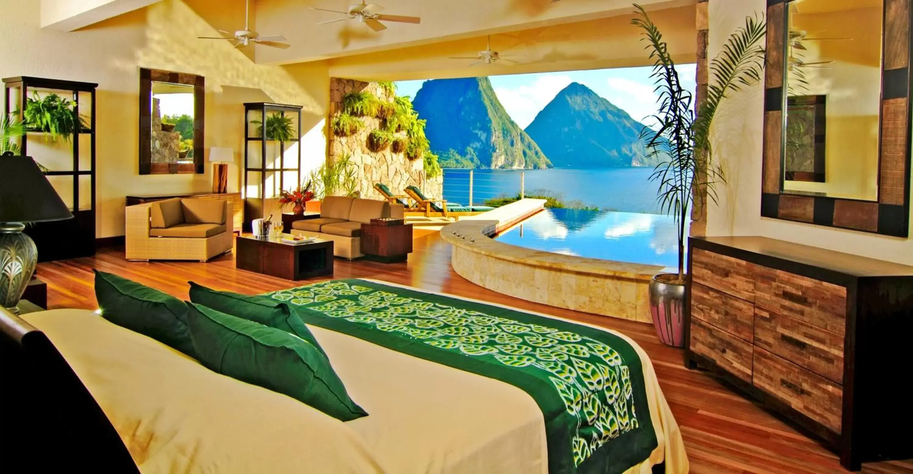Bed in Jade Mountain